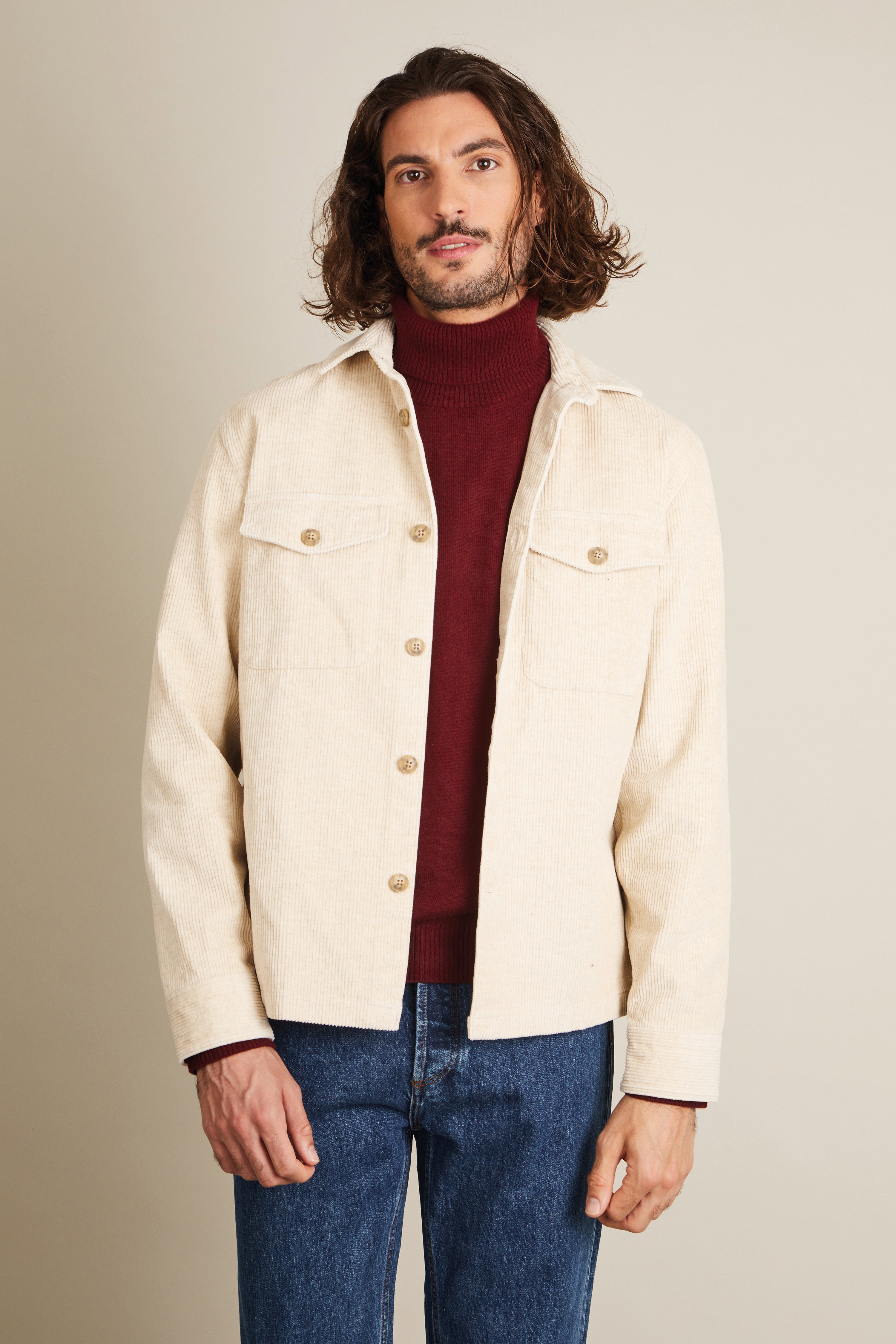 le-pantalon-overshirts-homme-surchemise-velours-ecru-coton-lin image 4