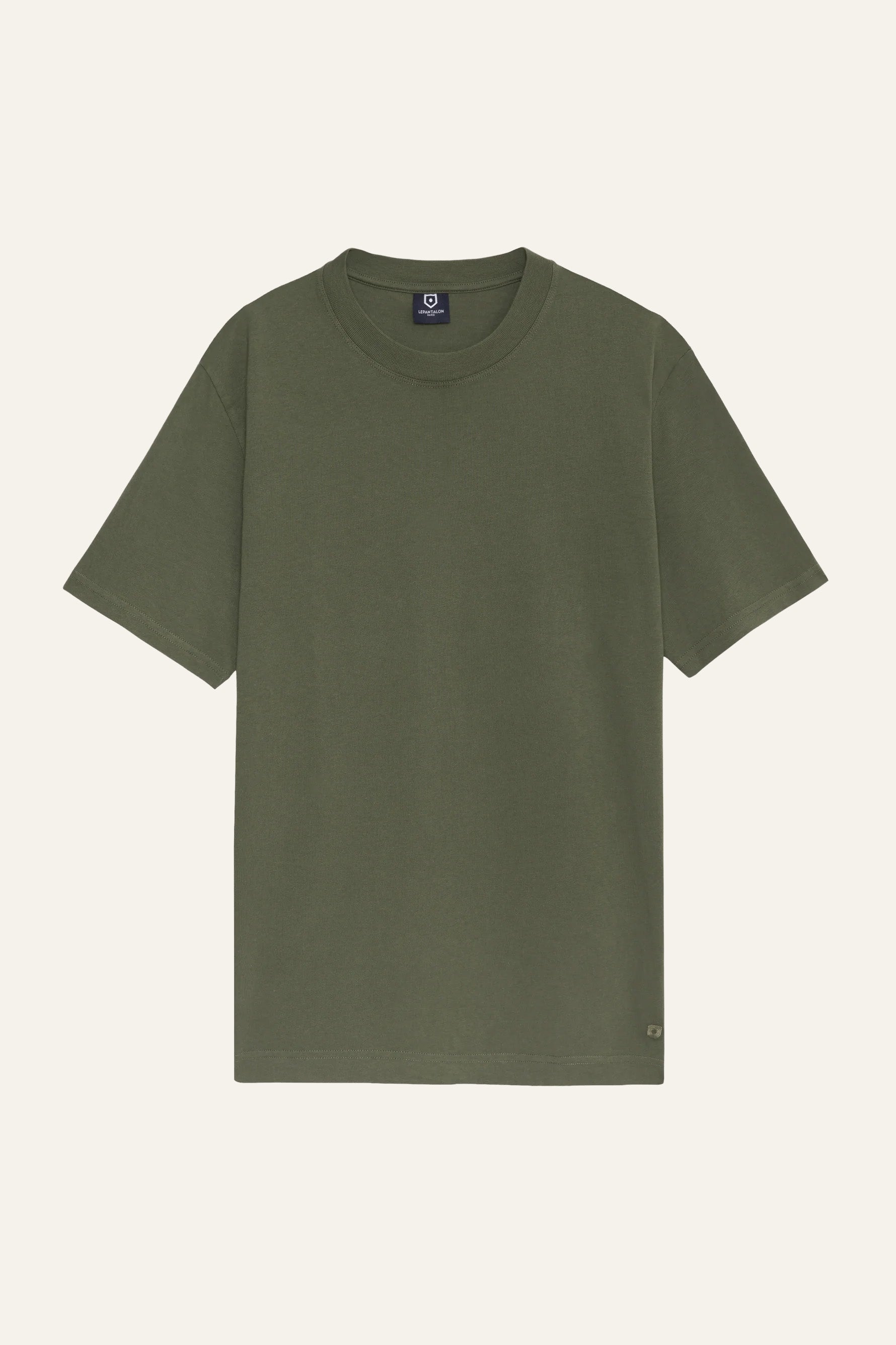 le-pantalon-t-shirts-homme-kaki-tee-shirt-coton-bio image 1