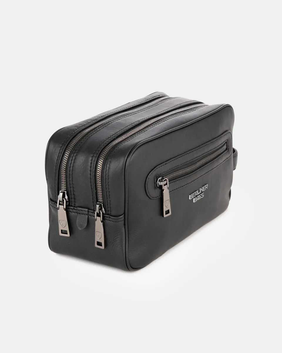 berliner-bags-max-2-trousse-de-toilette-noire-double-zip image 1
