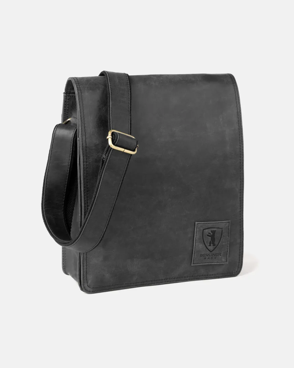berliner-bags-konrad-sac-messager-homme-cuir-gris-fonc image 1