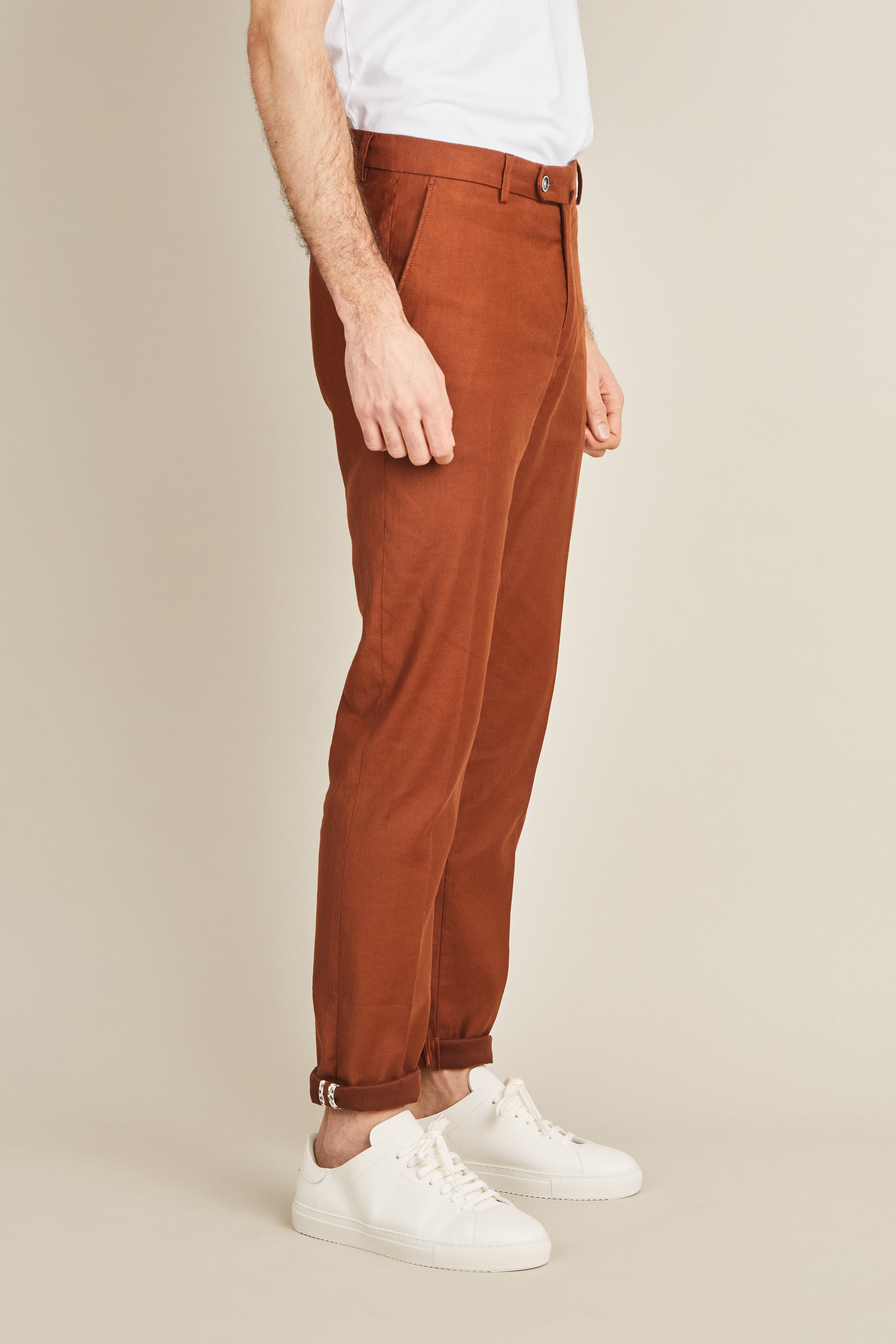 le-pantalon-chino-coton-lin-terracotta-chino-homme-t image 5