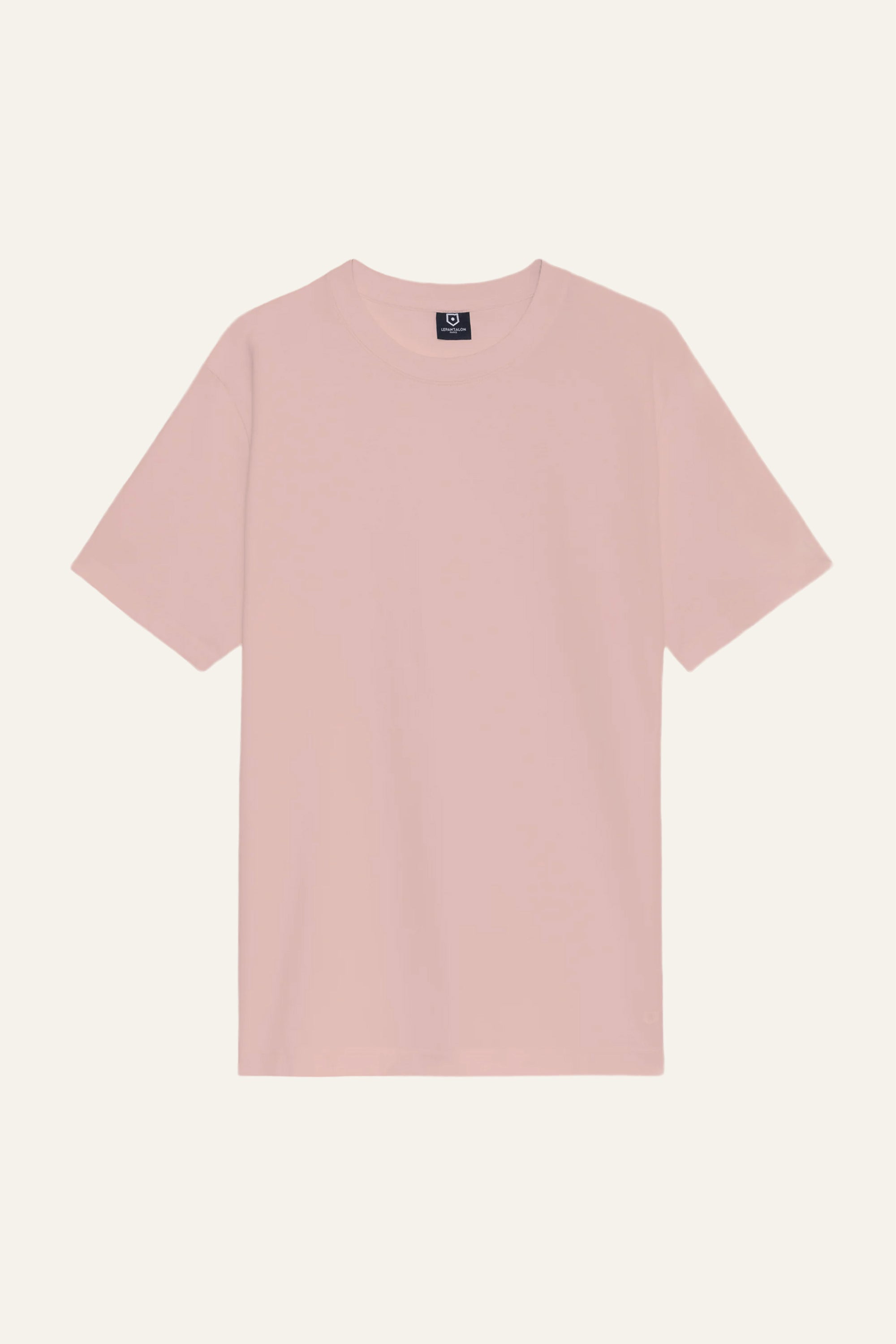 le-pantalon-t-shirt-coton-lin-vieux-rose-homme-coupe-droite image 1
