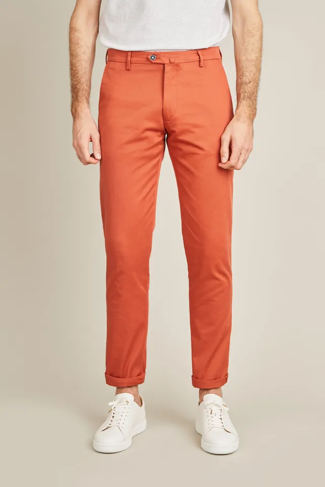 le-pantalon-chinos-homme-chino-tomette-chino-orange-slim image 1