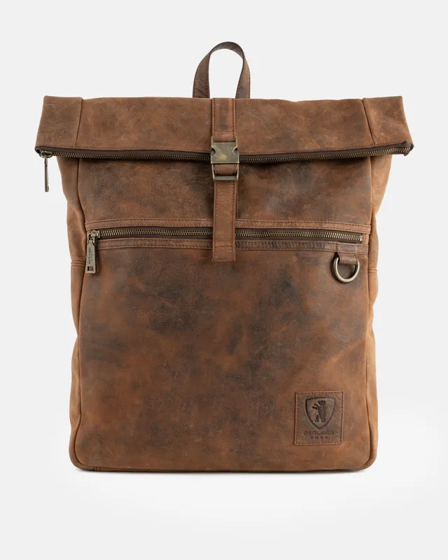 berliner-bags-utrecht-xl-sac-dos-cuir-earth-vintage image 1