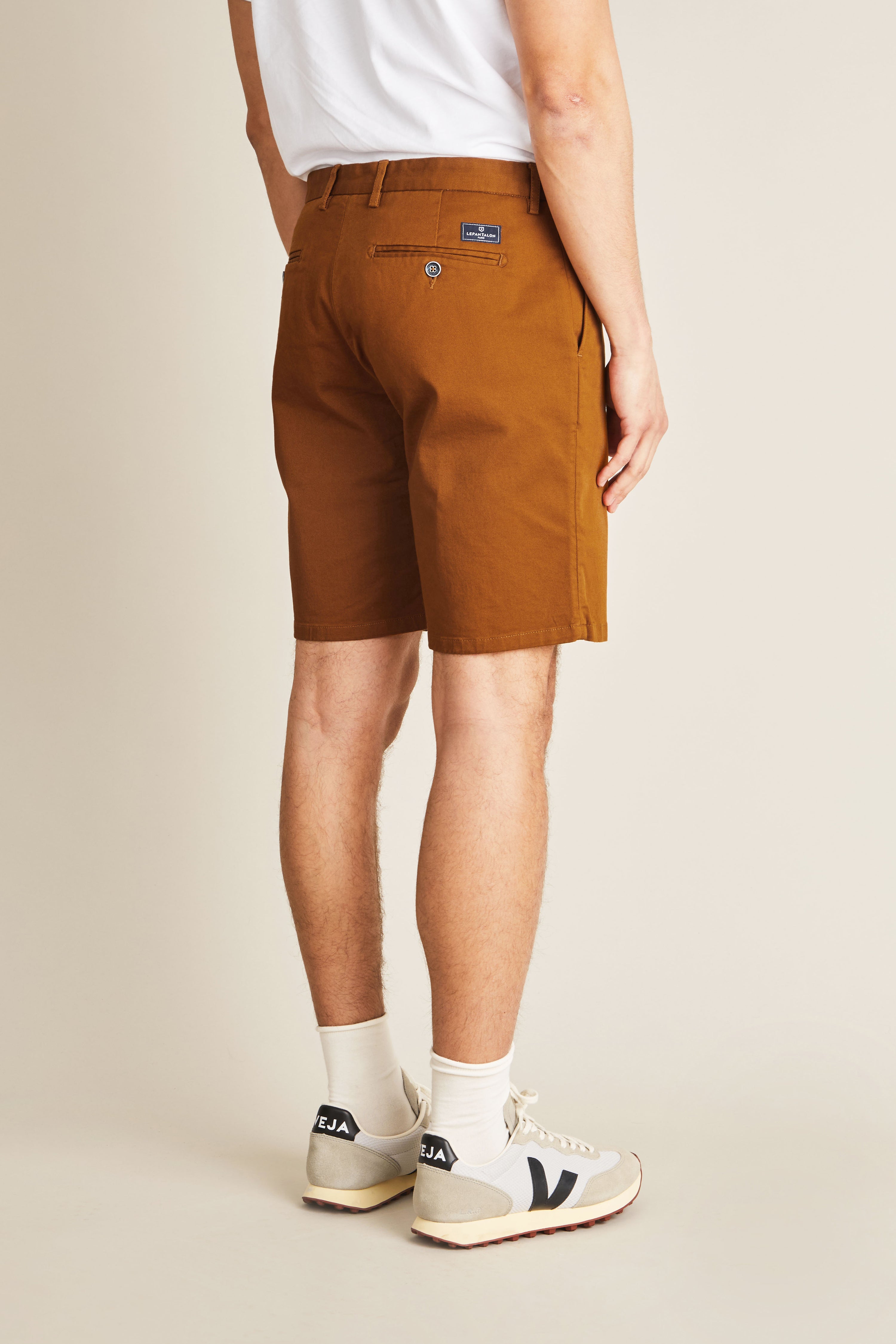 le-pantalon-bermudas-homme-bermuda-camel-short-beige-coton image 4