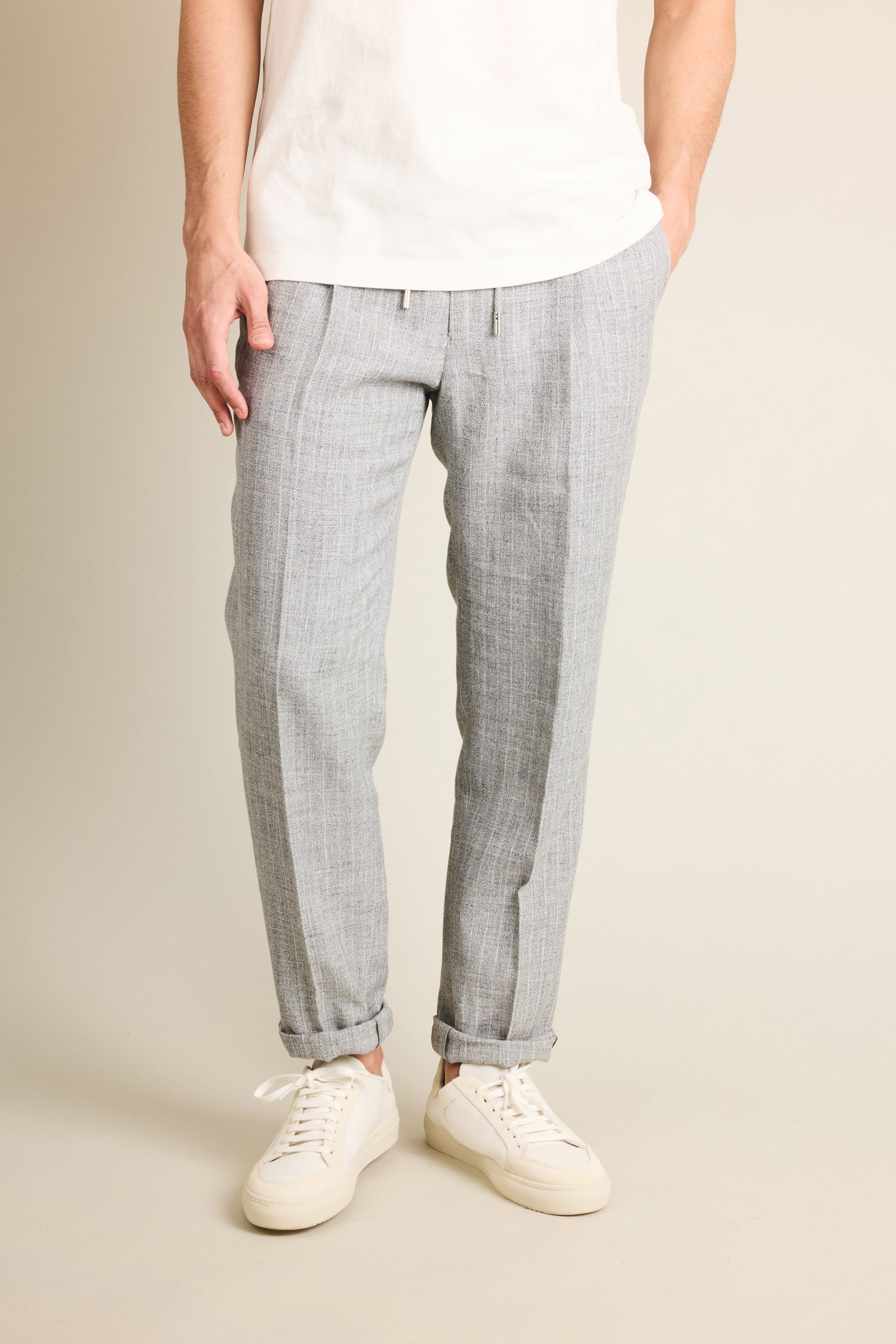 le-pantalon-jogpant-lin-coton-ray-gris-jogging-lin image 2