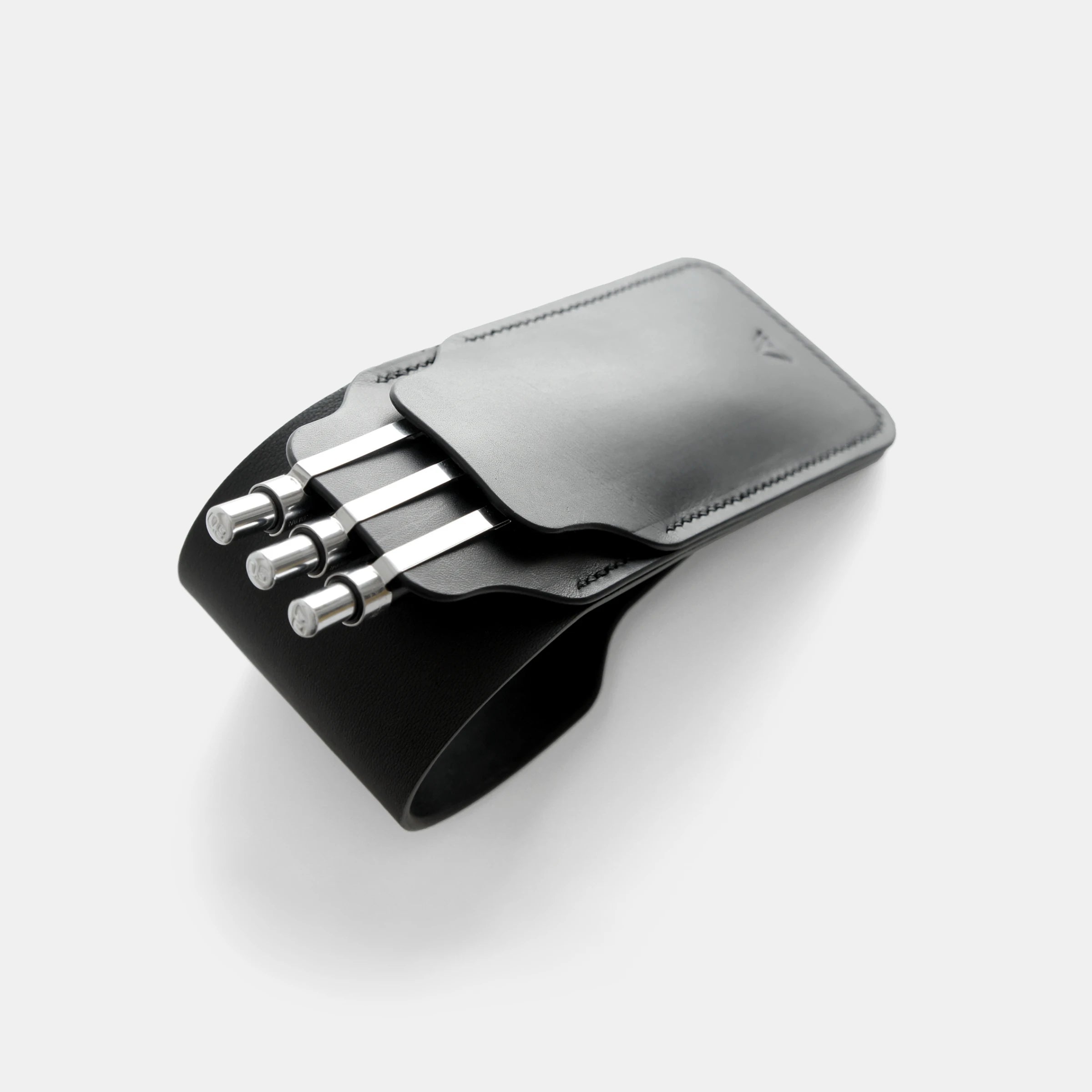 darksails-edc-tui-stylos-cuir-noir-3-stylos image 2
