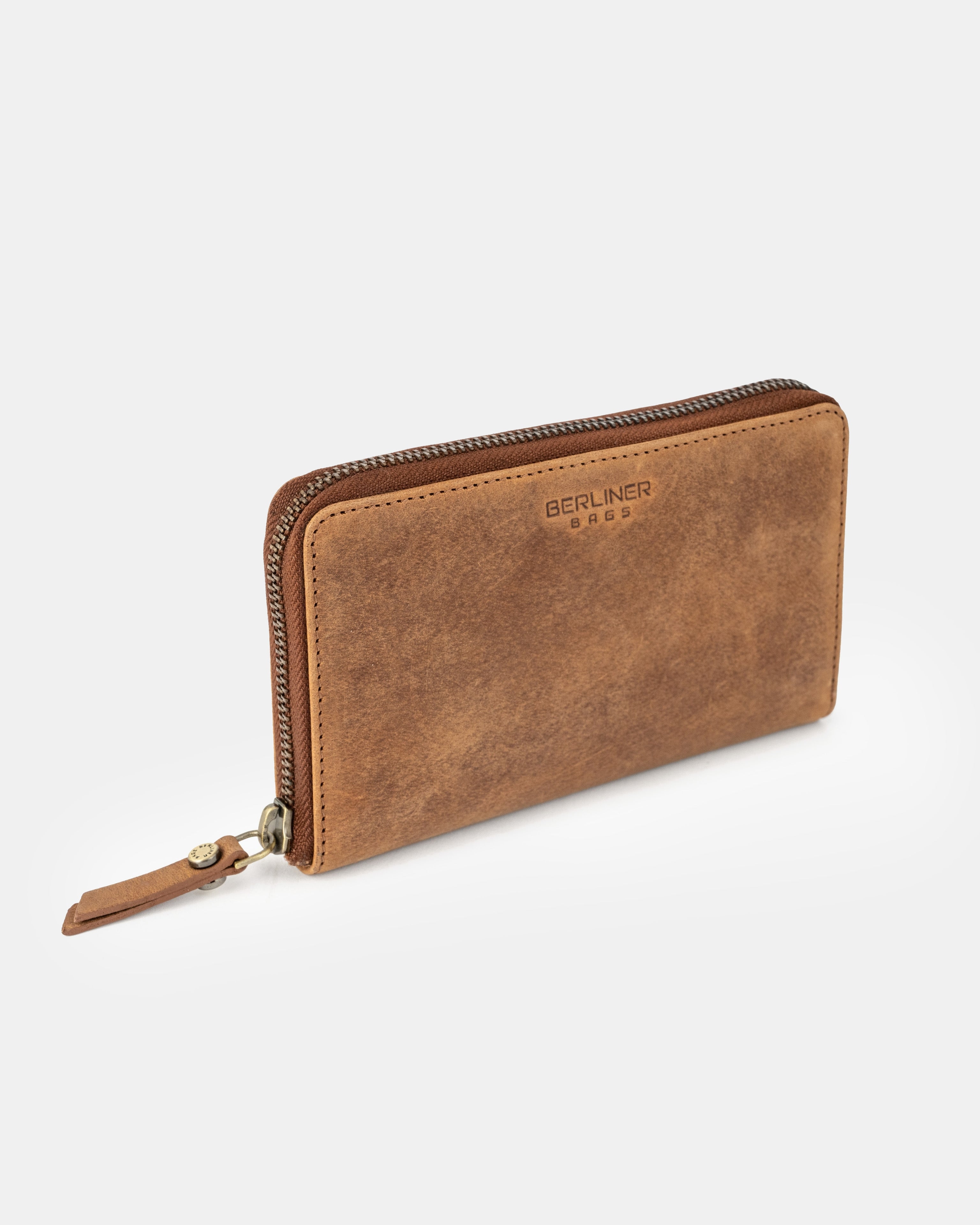 berliner-bags-greta-portefeuille-cuir-camel-zip-rfid image 5