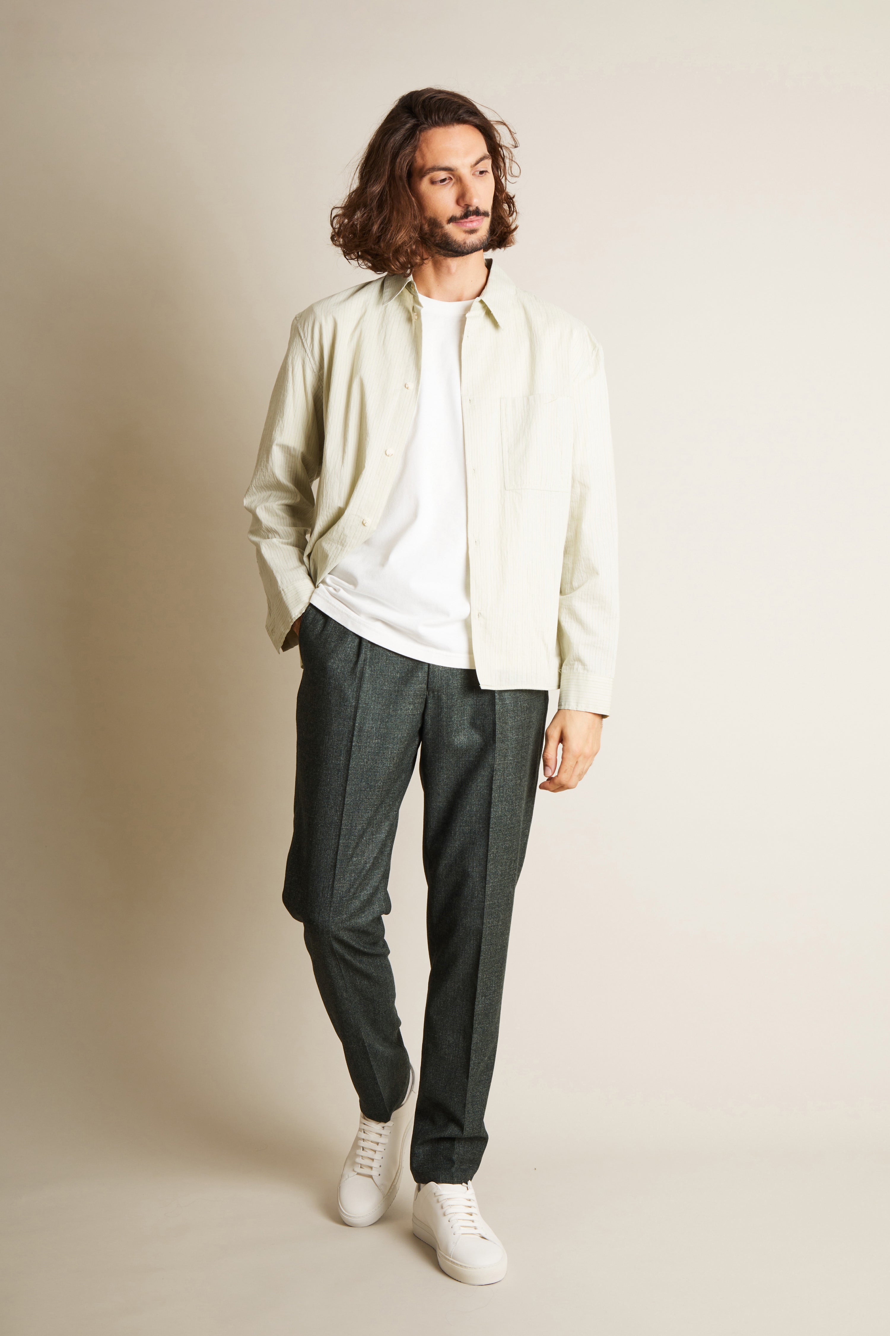 le-pantalon-flanelle-pantalon-pinces-vert-100-laine image 8