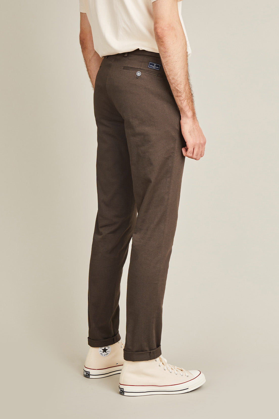 le-pantalon-chino-fm-lpc-20-pantalon-homme-noisette-coton image 5