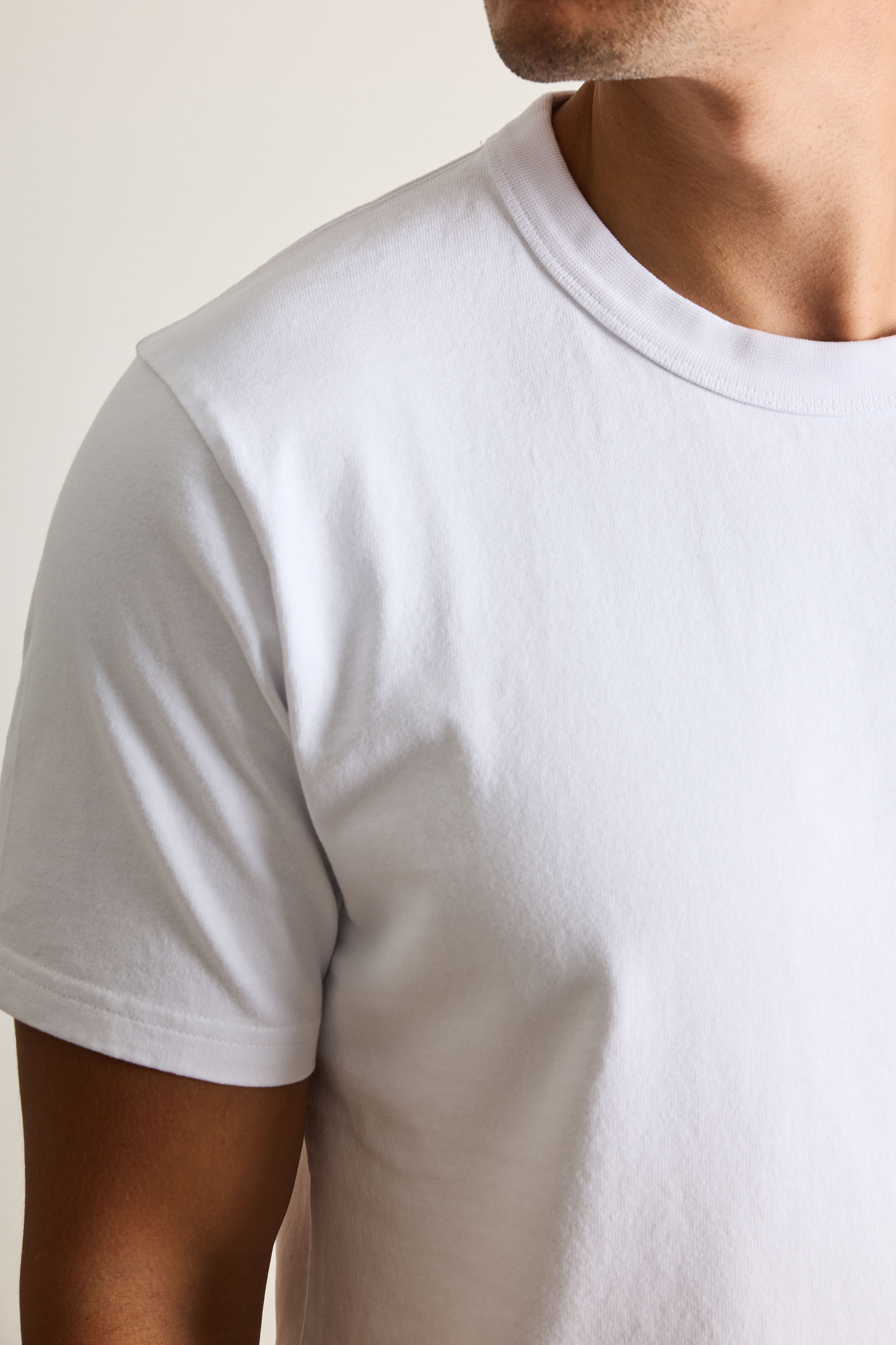 le-pantalon-t-shirts-homme-tee-shirt-coton-epais-blanc-100-coton image 6
