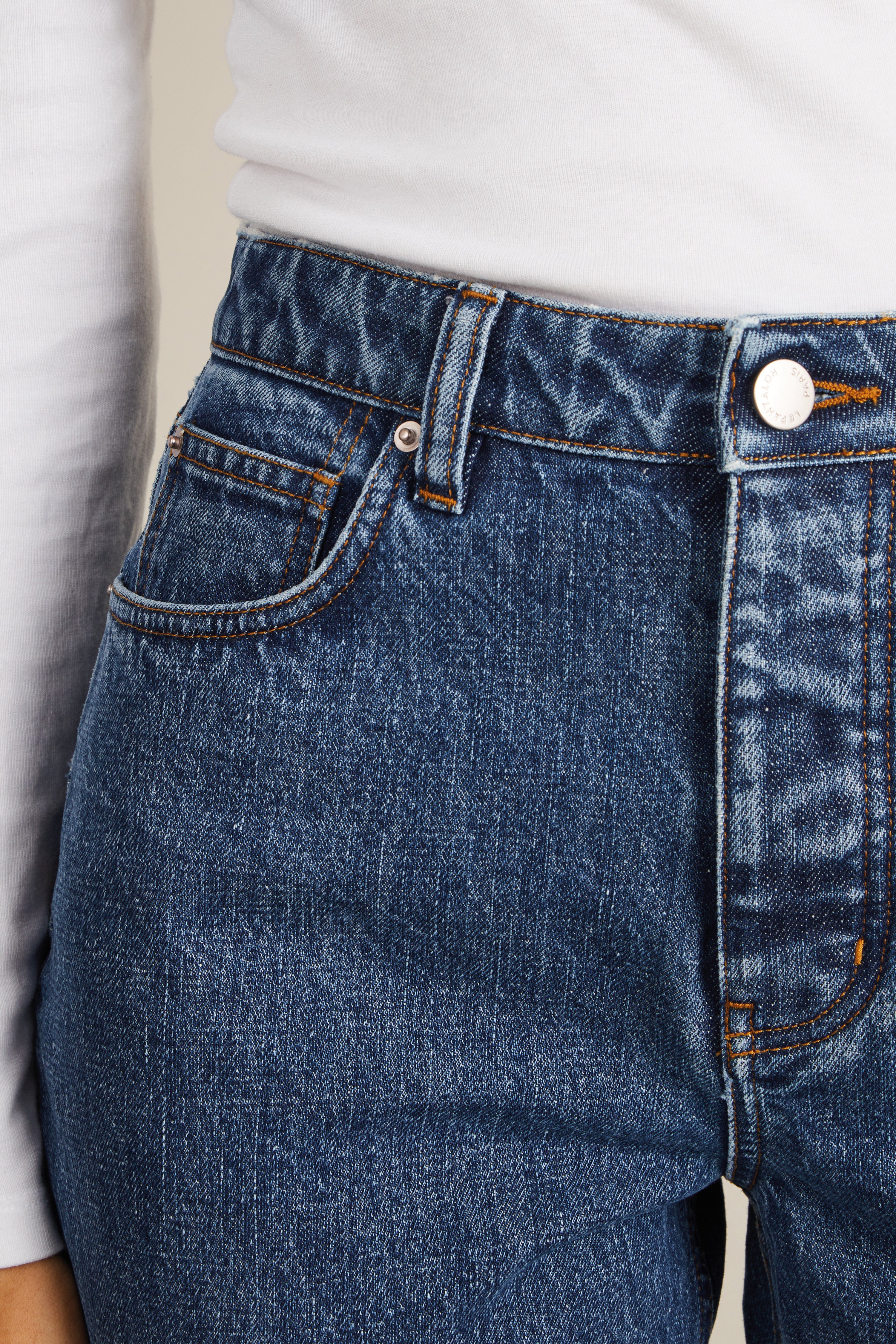 le-pantalon-jean-droit-jean-bleu-coton-bio-gots image 2