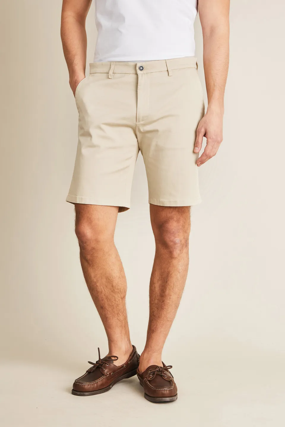 le-pantalon-bermuda-beige-clair-homme-coton image 1