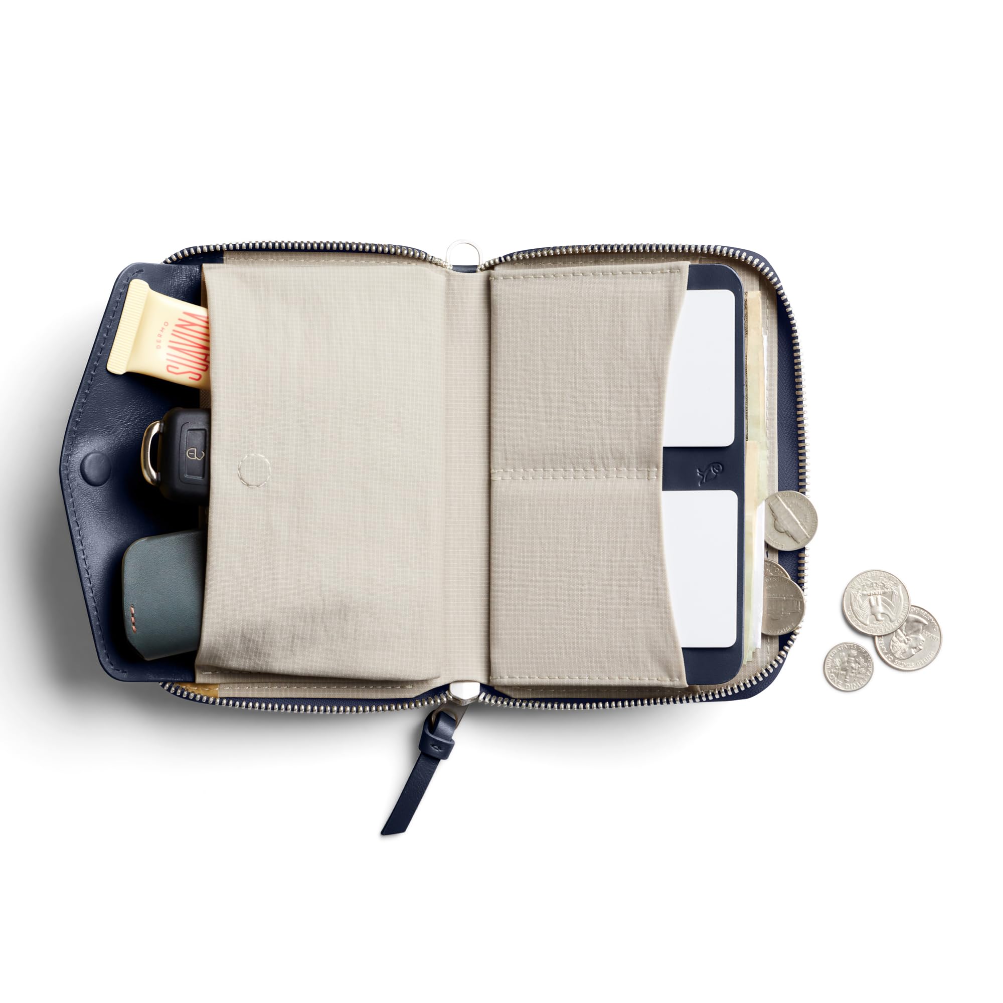 bellroy-folio-wallet-portefeuille-cuir-bleu-marine-xl-8-cartes image 2