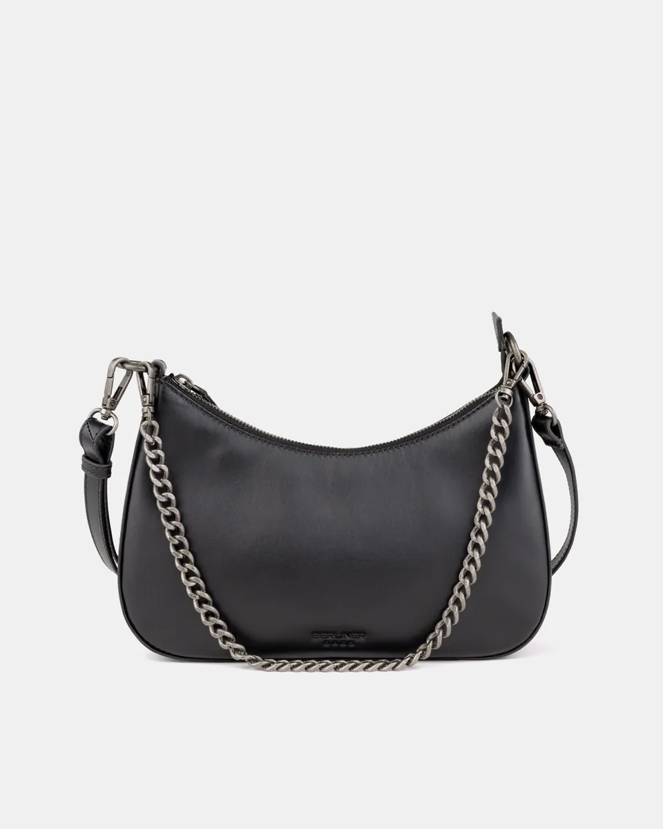 berliner-bags-lola-sac-demi-lune-cuir-noir-cha-ne image 1
