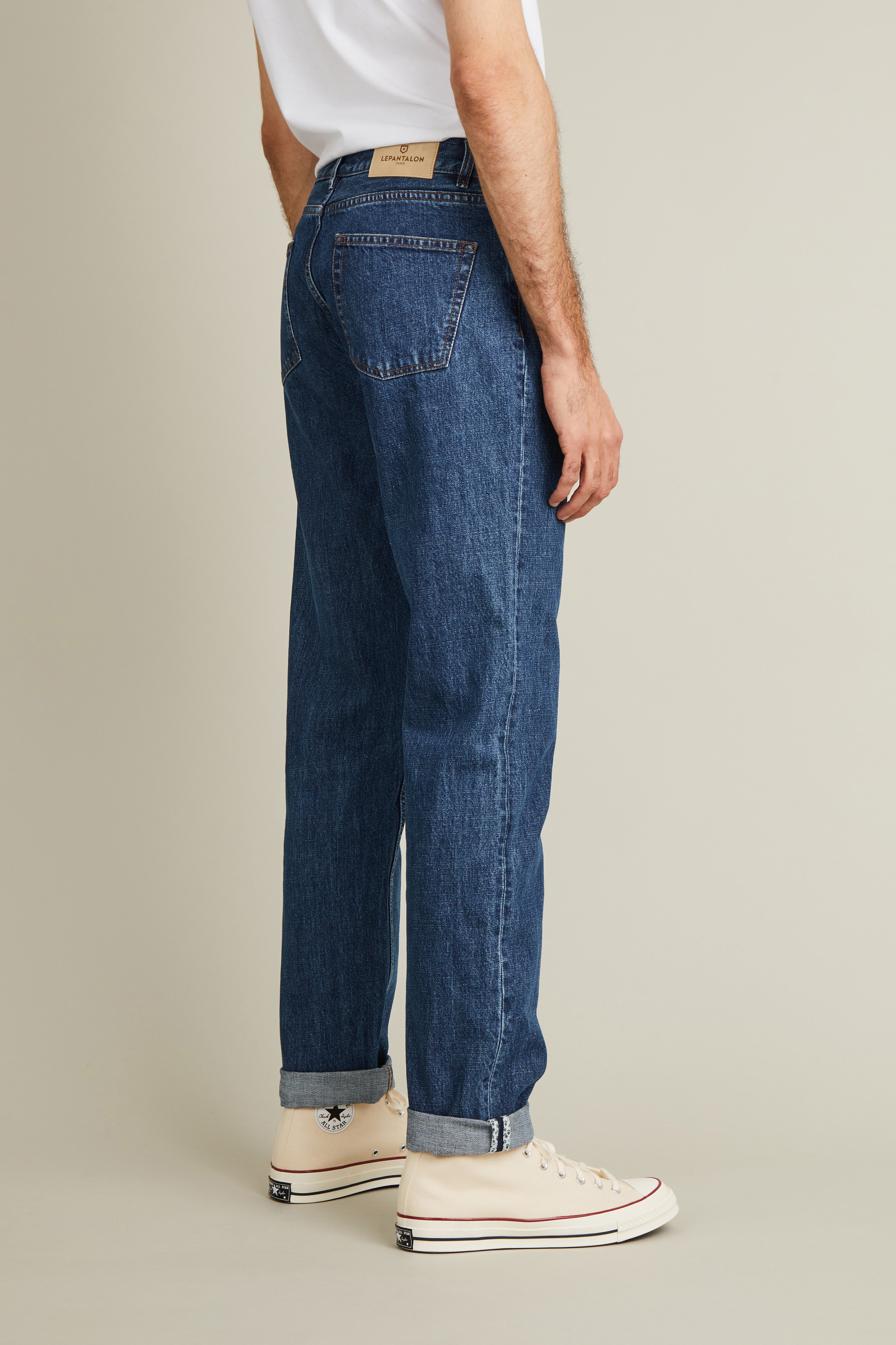 le-pantalon-jean-droit-bleu-stone-100-coton-bio-gots image 5