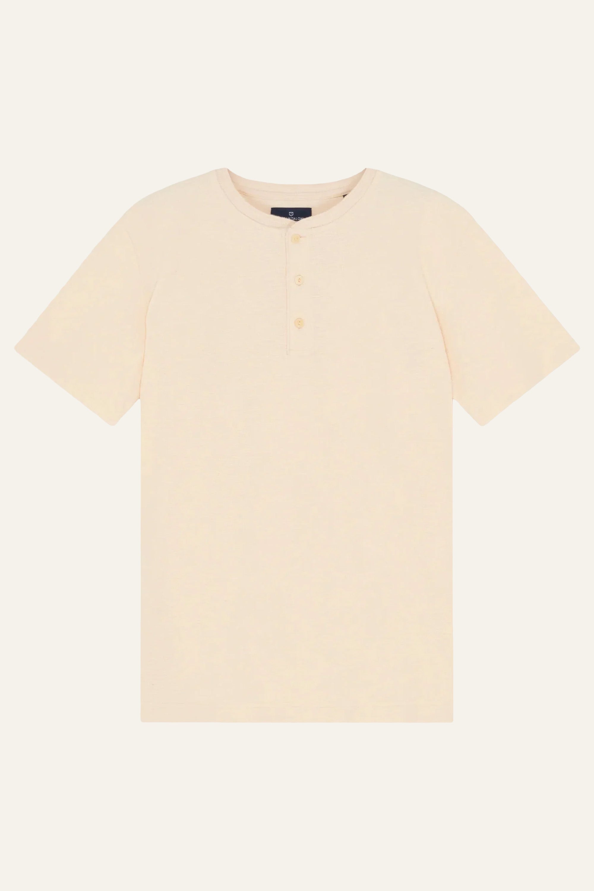 le-pantalon-henley-cru-tee-shirt-coton-3-boutons image 1