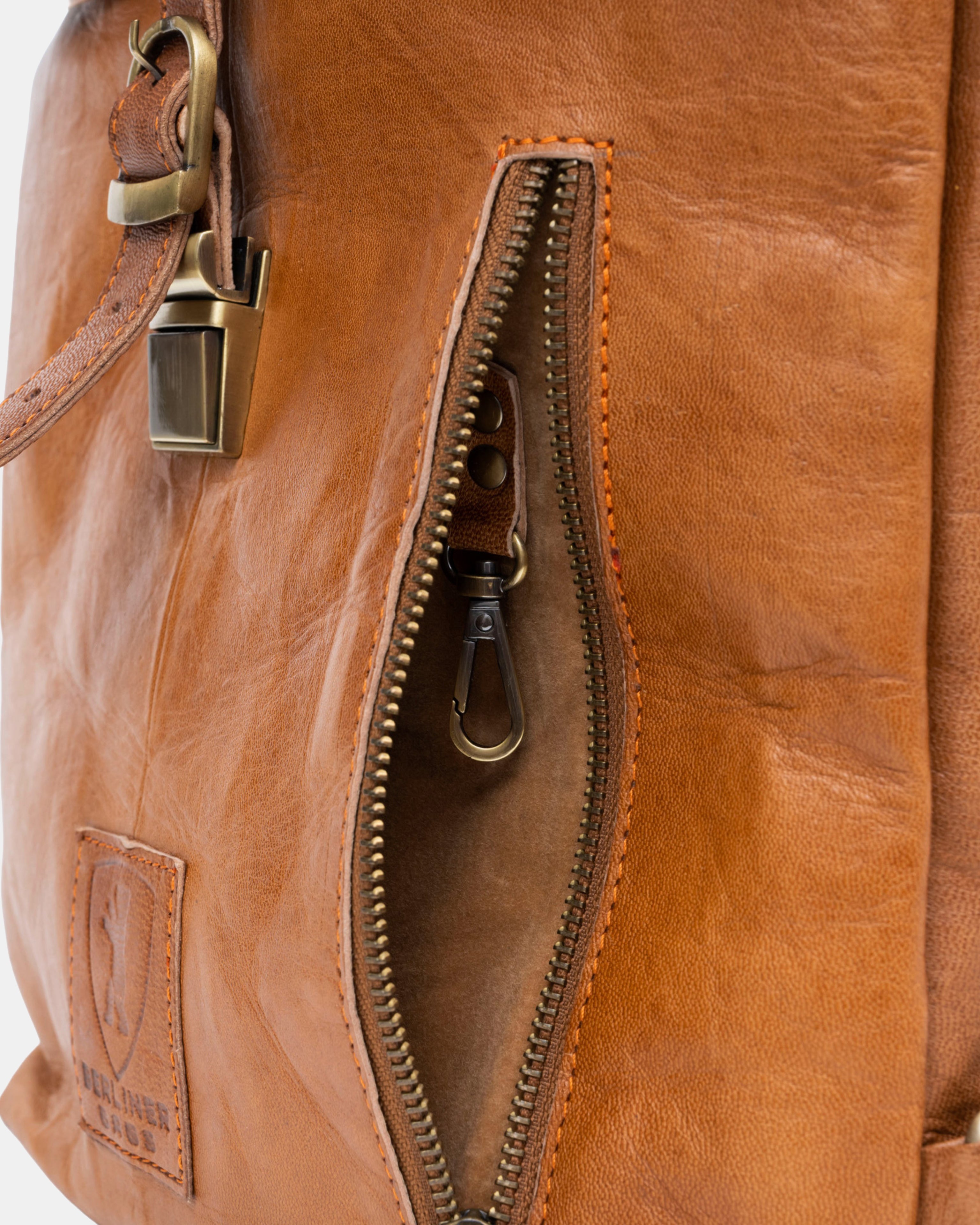 berliner-bags-seattle-sac-dos-cuir-vintage-brown image 8