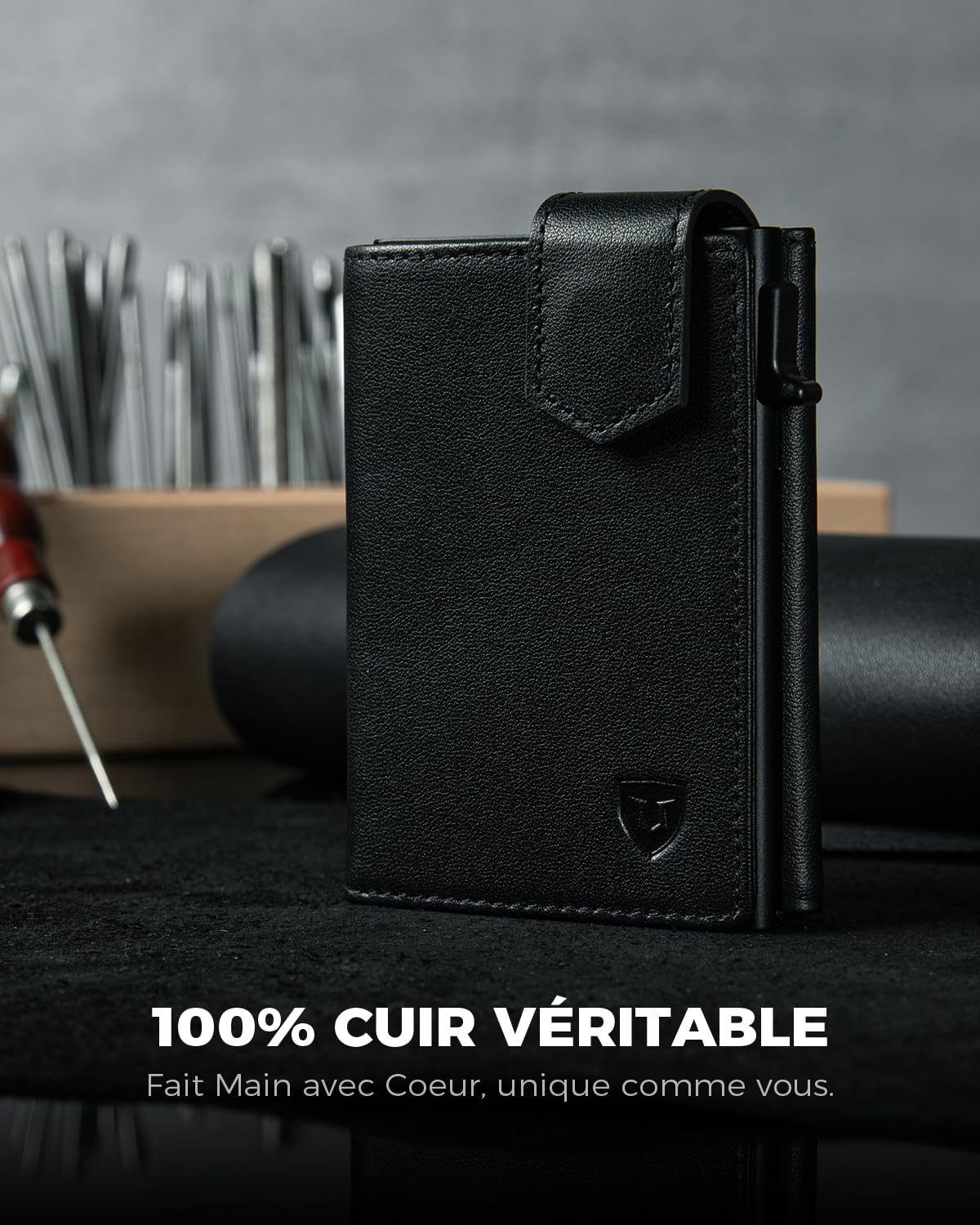 lorzor-leather-wallet-portefeuille-cuir-noir-10-cartes-rfid image 4