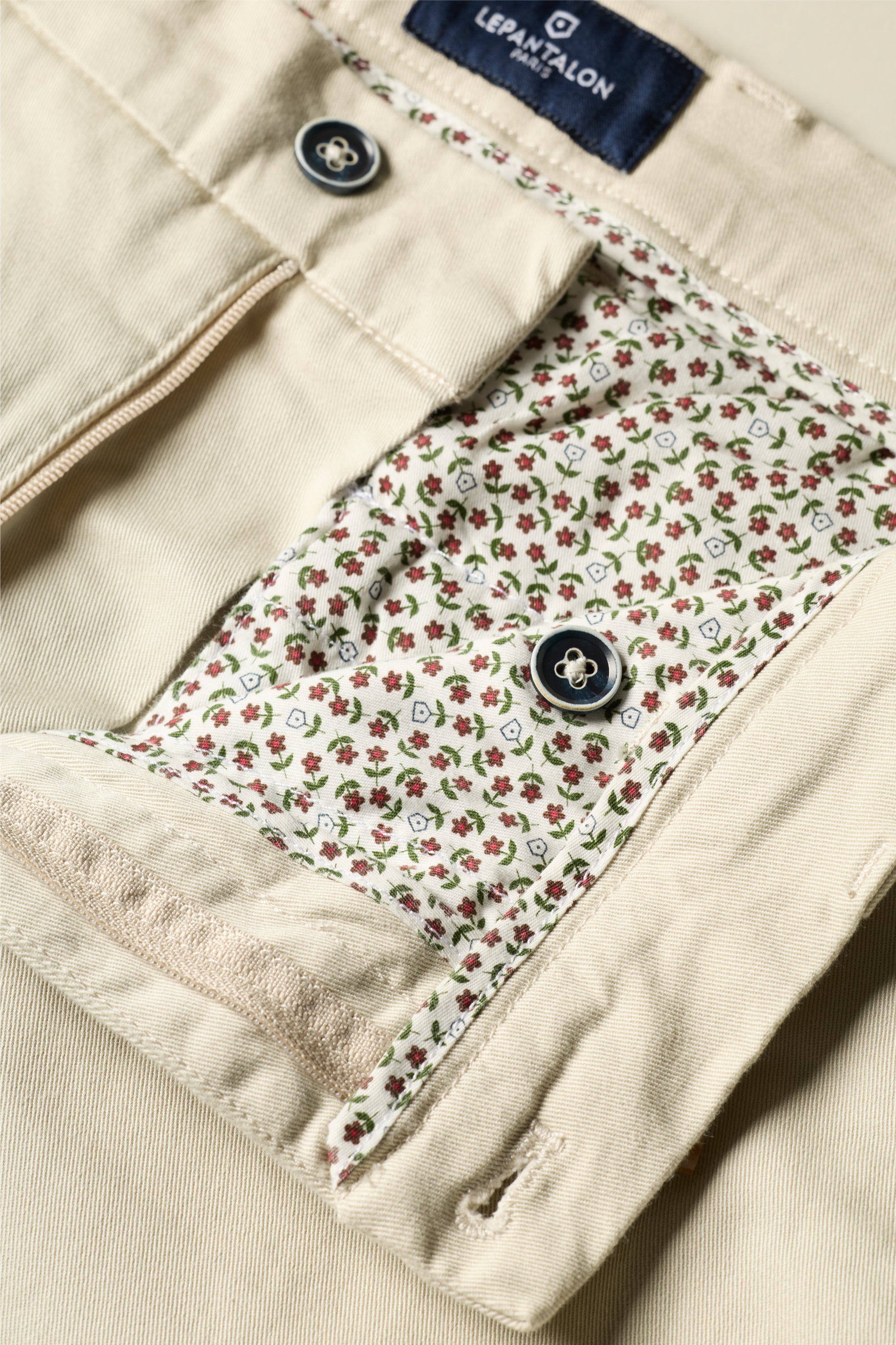 le-pantalon-chino-easy-pantalon-craie-semi-slim-stretch image 7