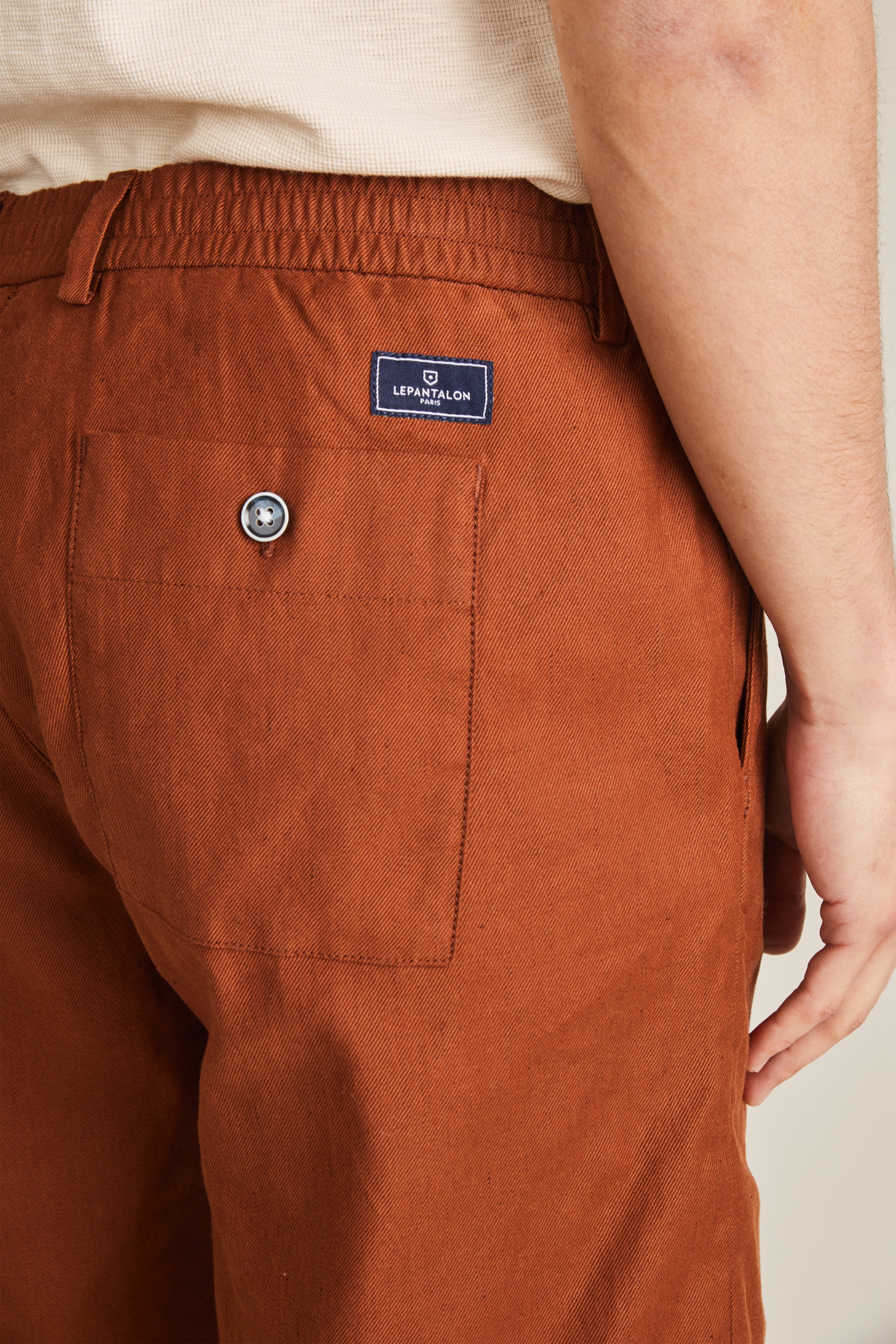 le-pantalon-bermuda-coton-lin-terracotta-short-homme-lastiqu image 7