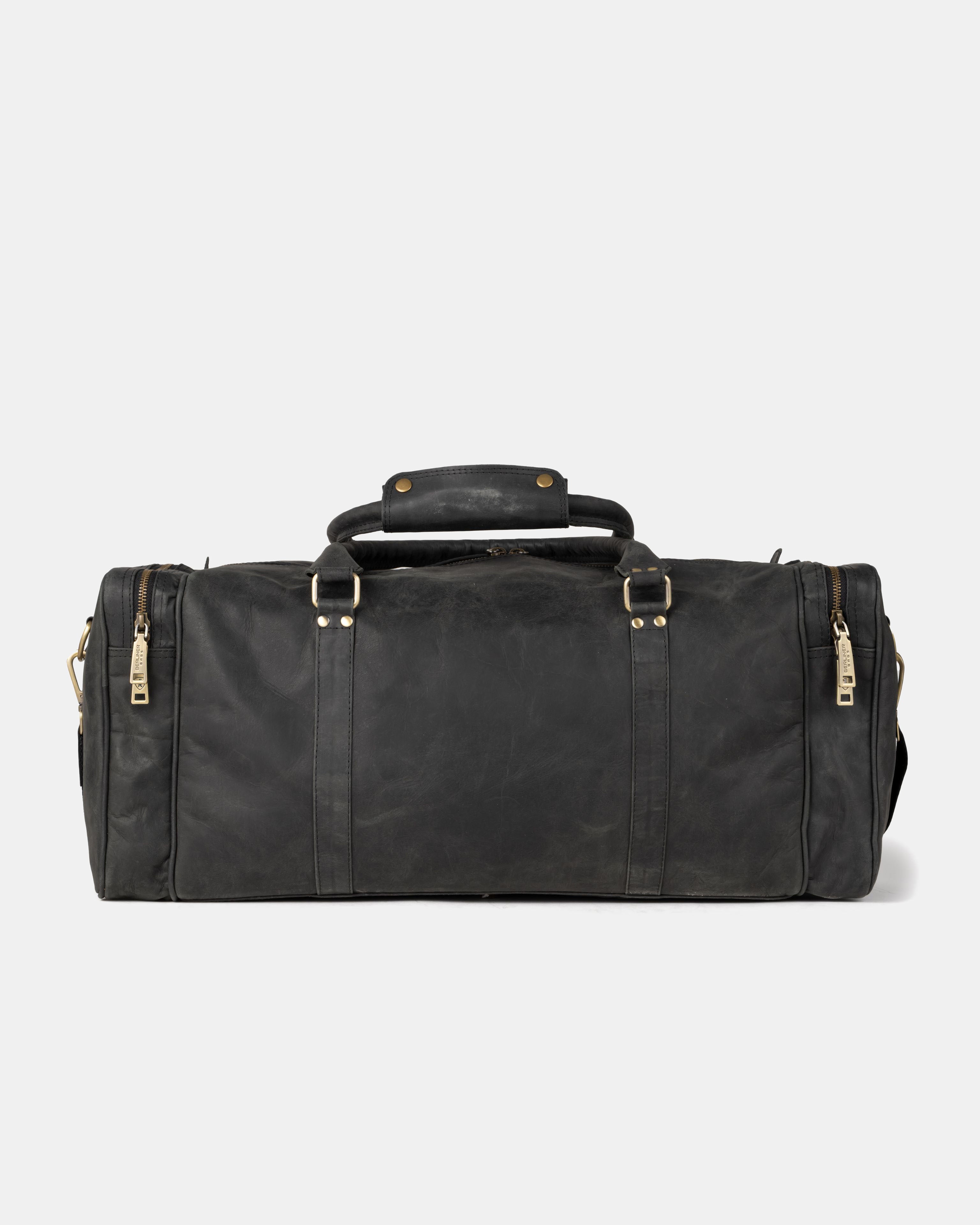 berliner-bags-new-york-sac-voyage-cuir-gris-fonc-l-vintage image 4