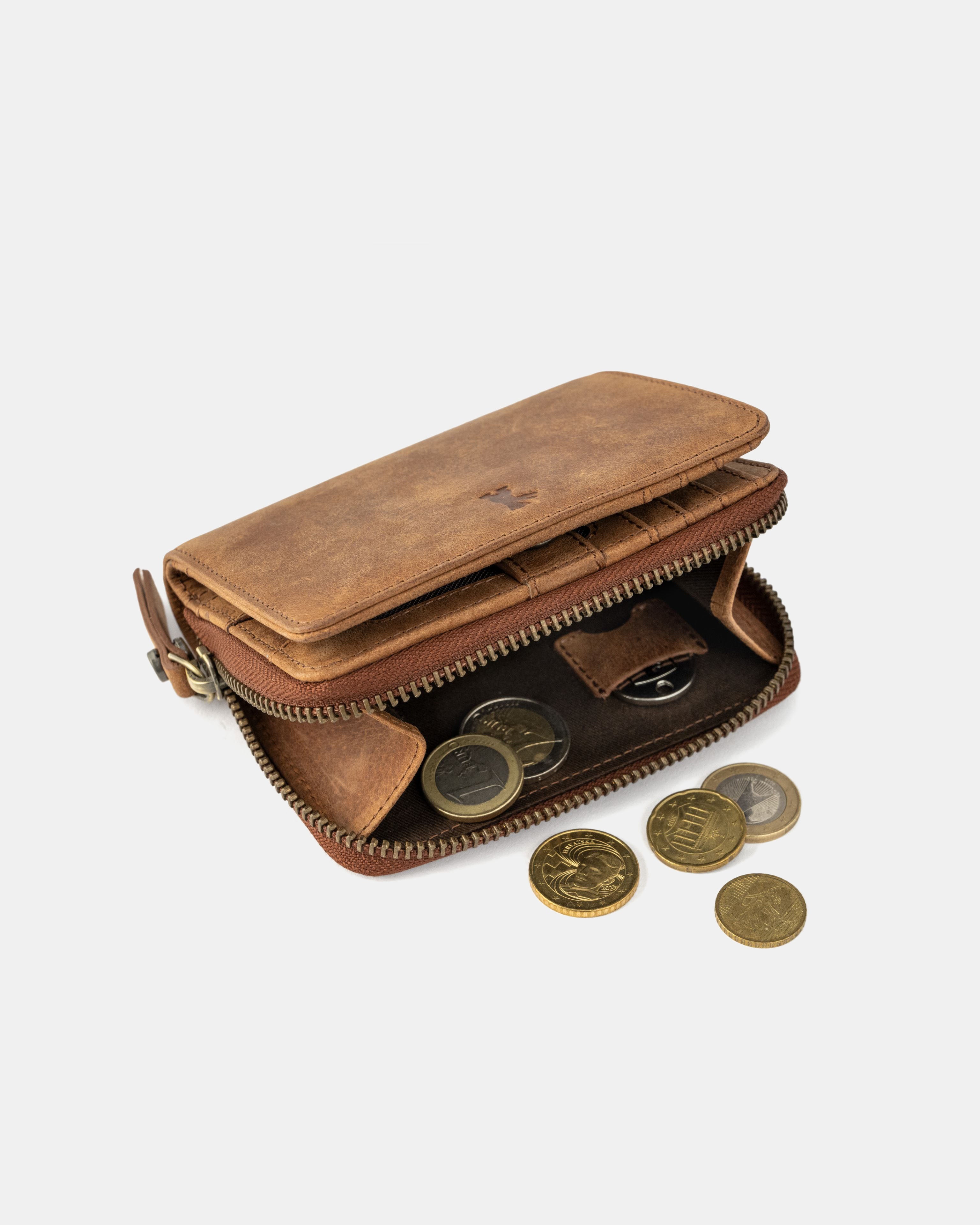 berliner-bags-sally-portefeuille-cuir-camel-zip-compact image 7