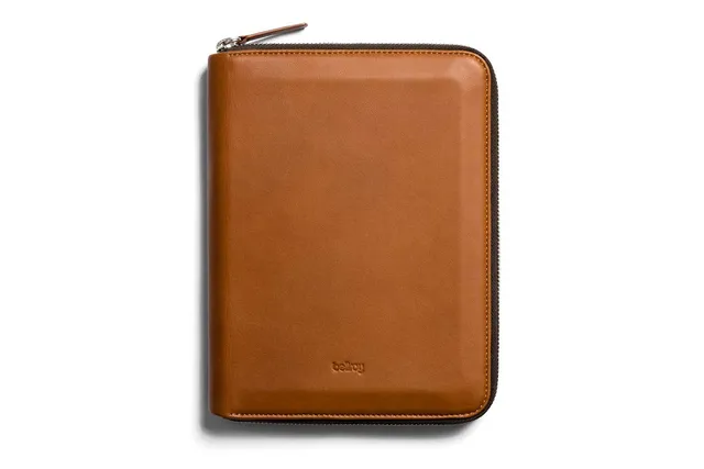 bellroy-work-folio-porte-documents-cuir-a5-caramel-zipp image 1