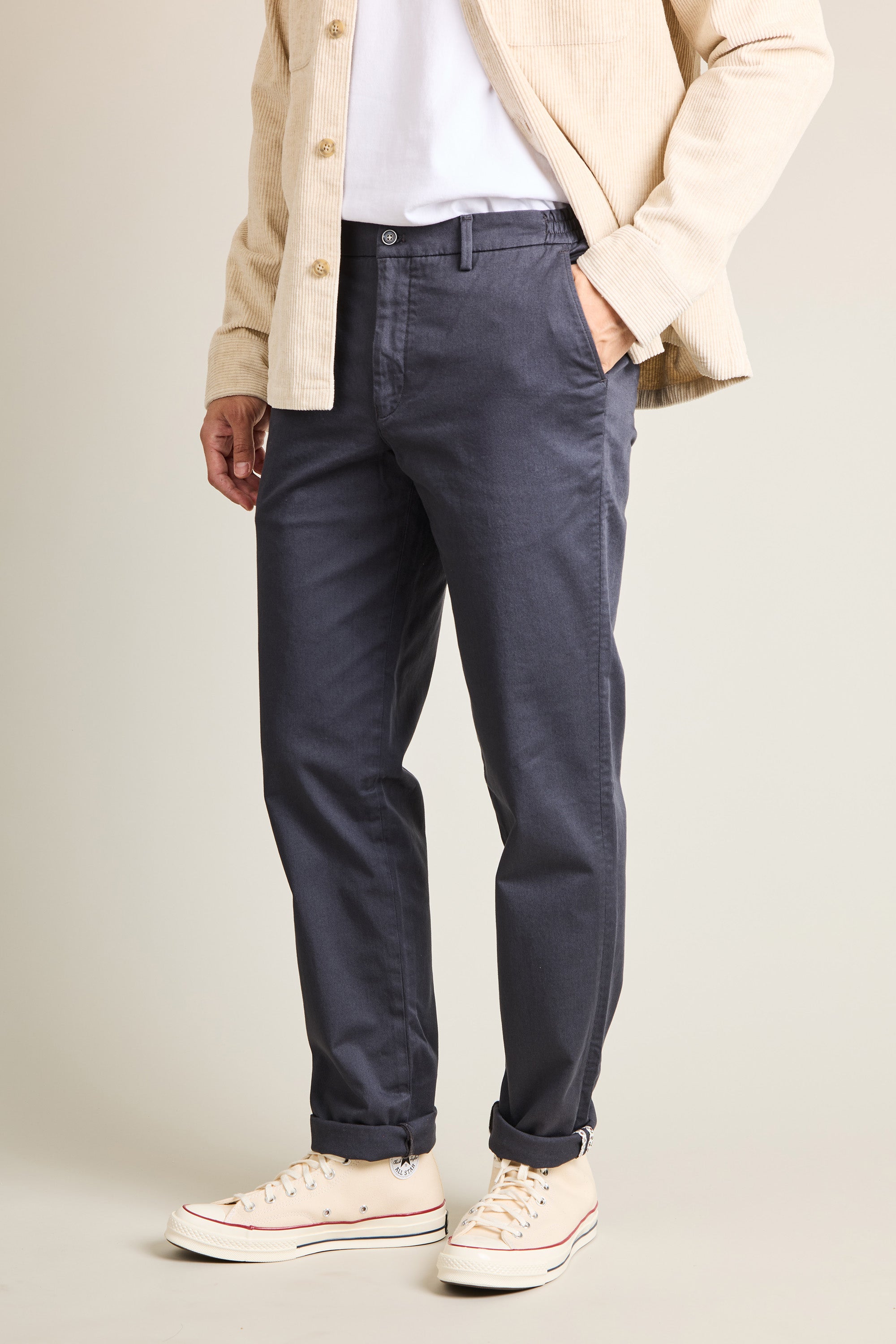 le-pantalon-chinos-homme-chino-easy-carotte-gris-anthracite-coton image 4