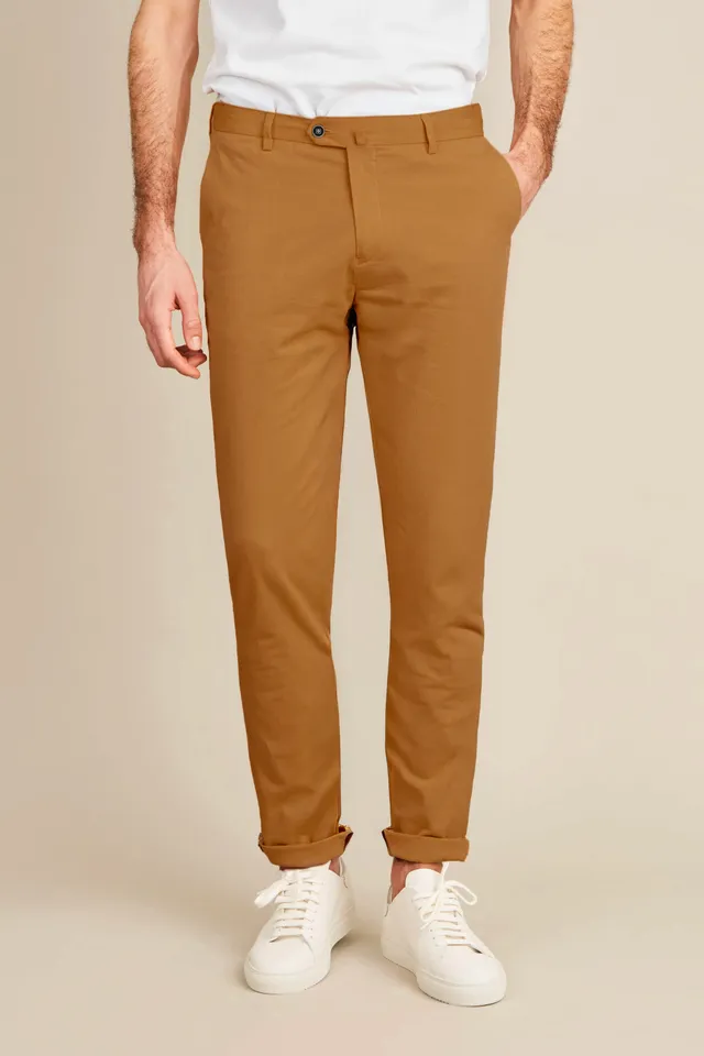 le-pantalon-chinos-homme-chino-a-rien-cognac-coton-l-ger image 1