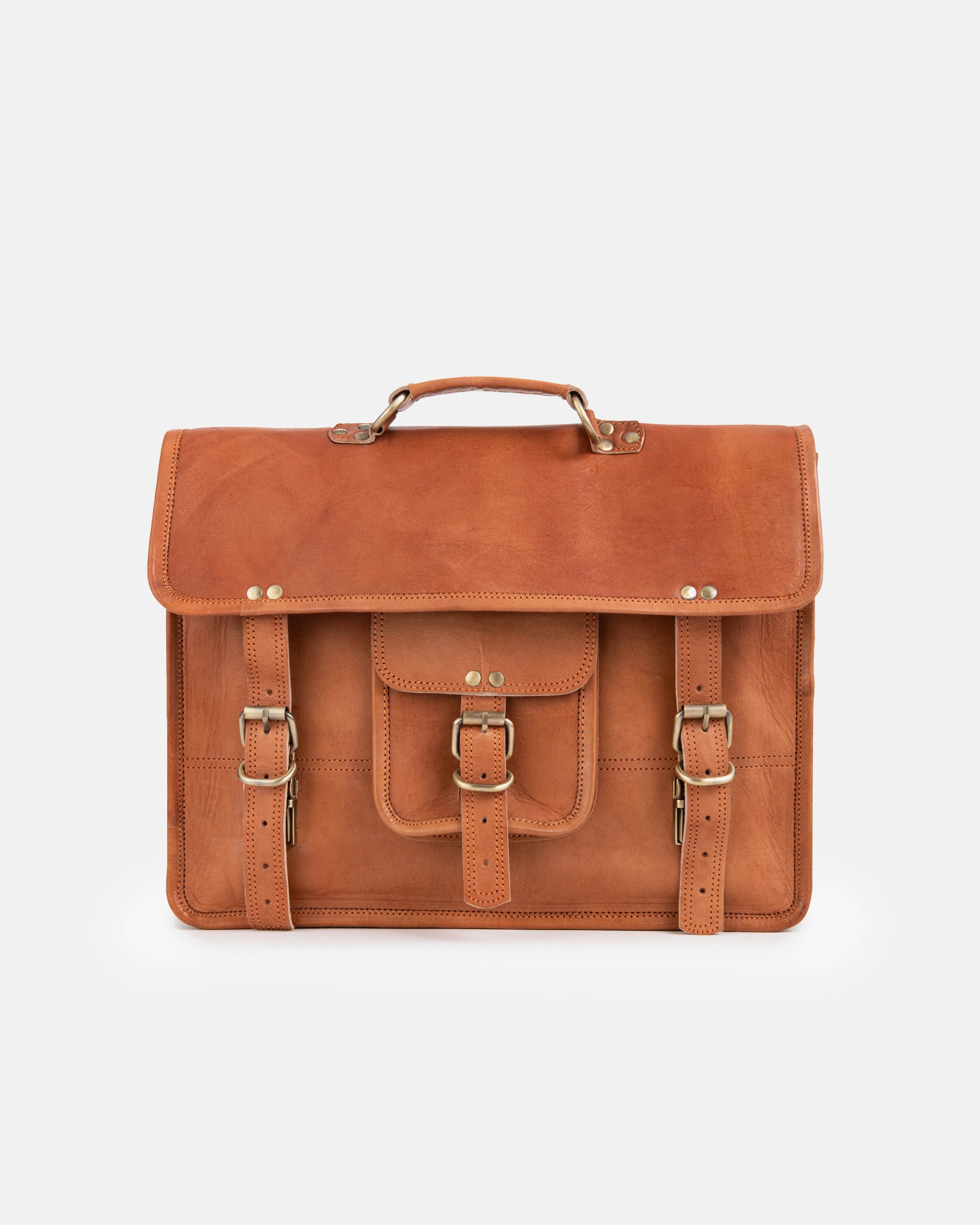 berliner-bags-berlin-sac-messenger-m-marron-vintage-cuir image 1