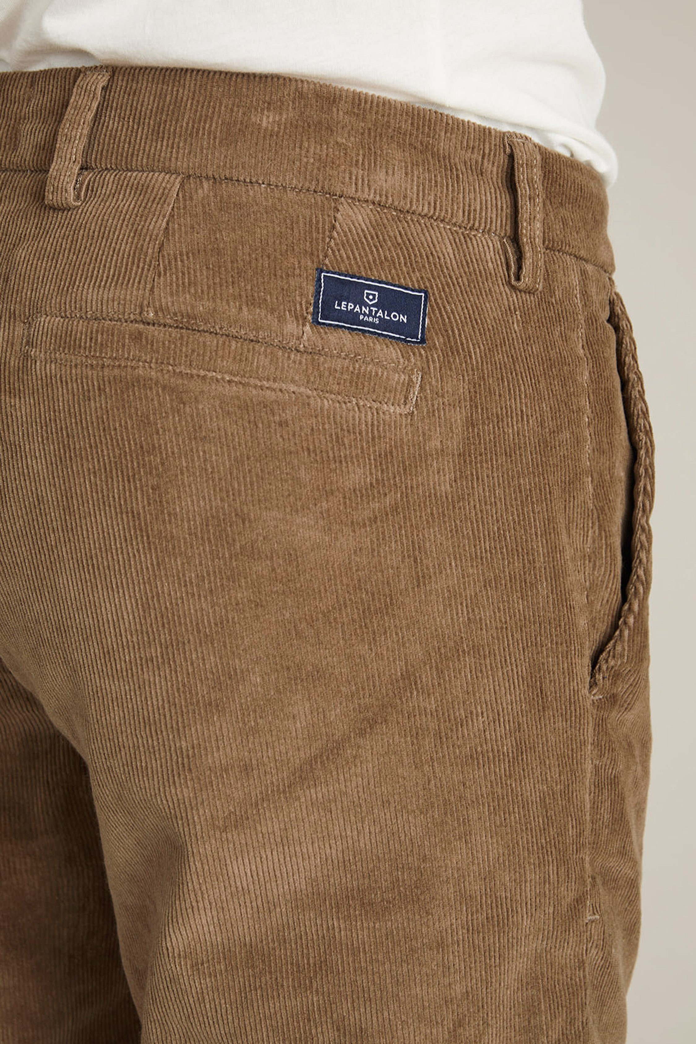 le-pantalon-chino-velours-tabac-chino-homme-semi-slim image 3