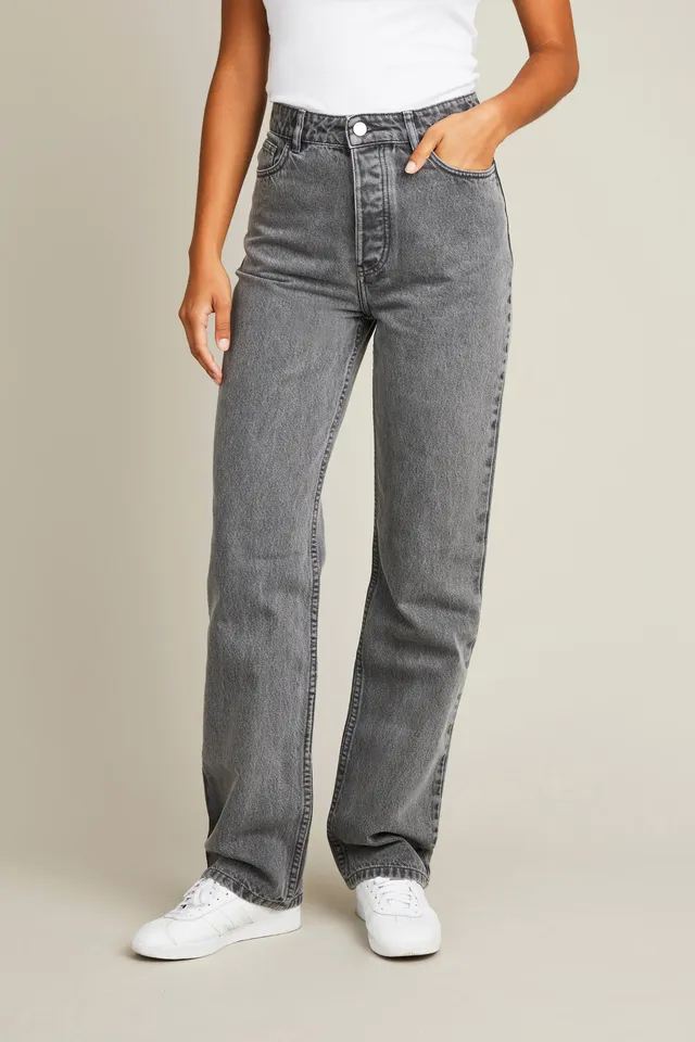le-pantalon-jean-regular-gris-homme-coupe-droite-coton image 1