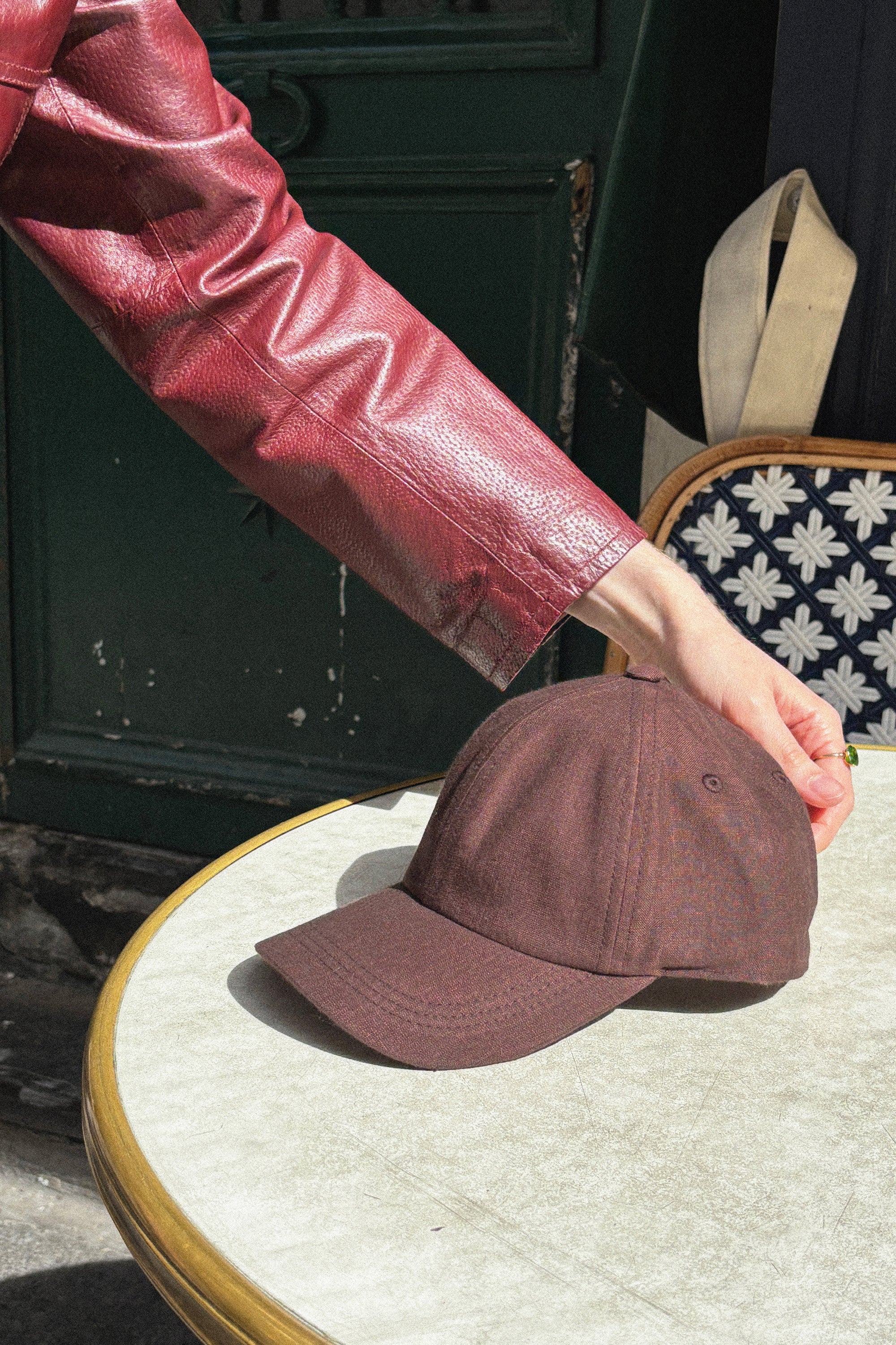 le-pantalon-accessoires-homme-casquette-coton-lin-ebene image 2