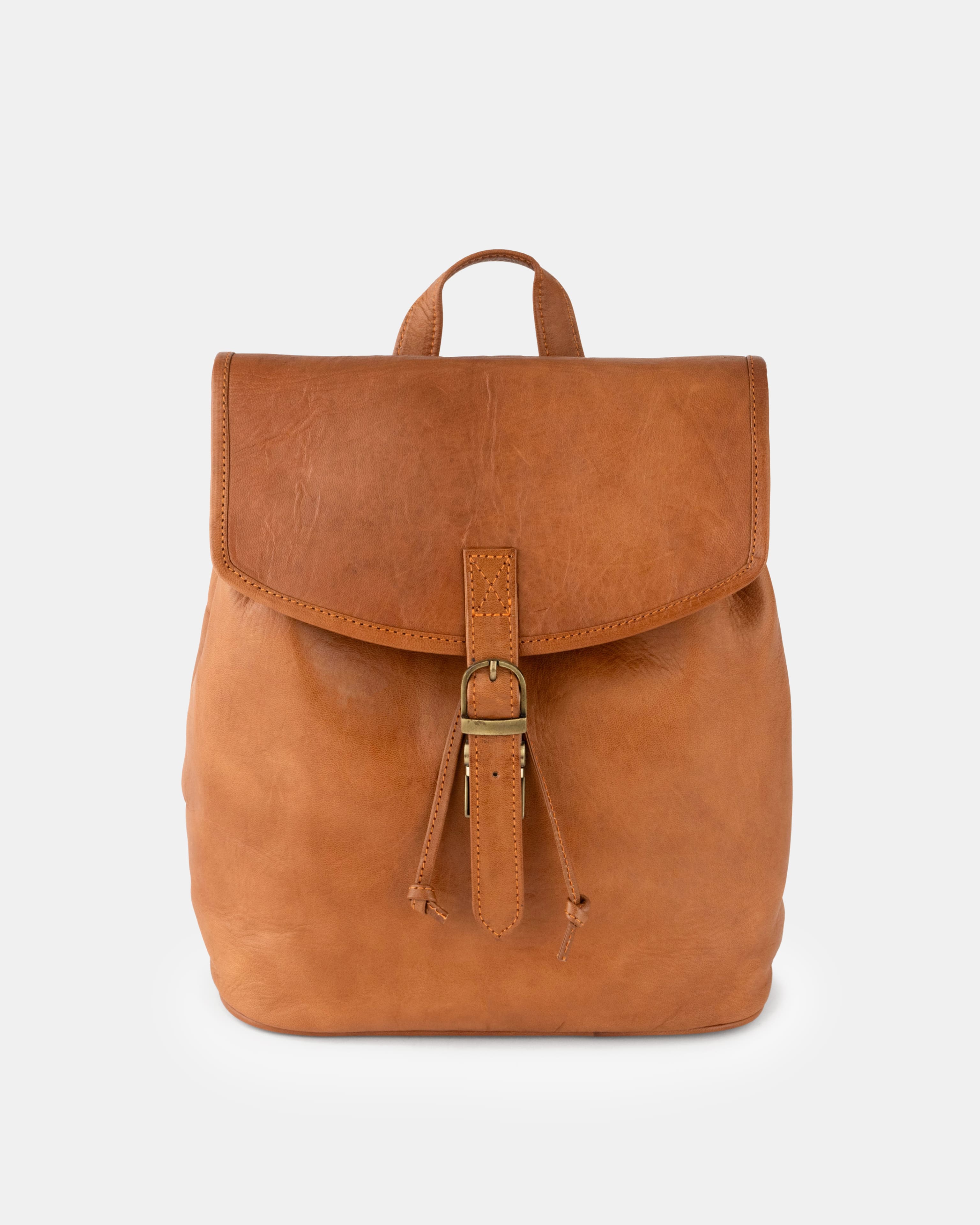 berliner-bags-jenny-sac-dos-femme-cuir-marron-vintage image 1