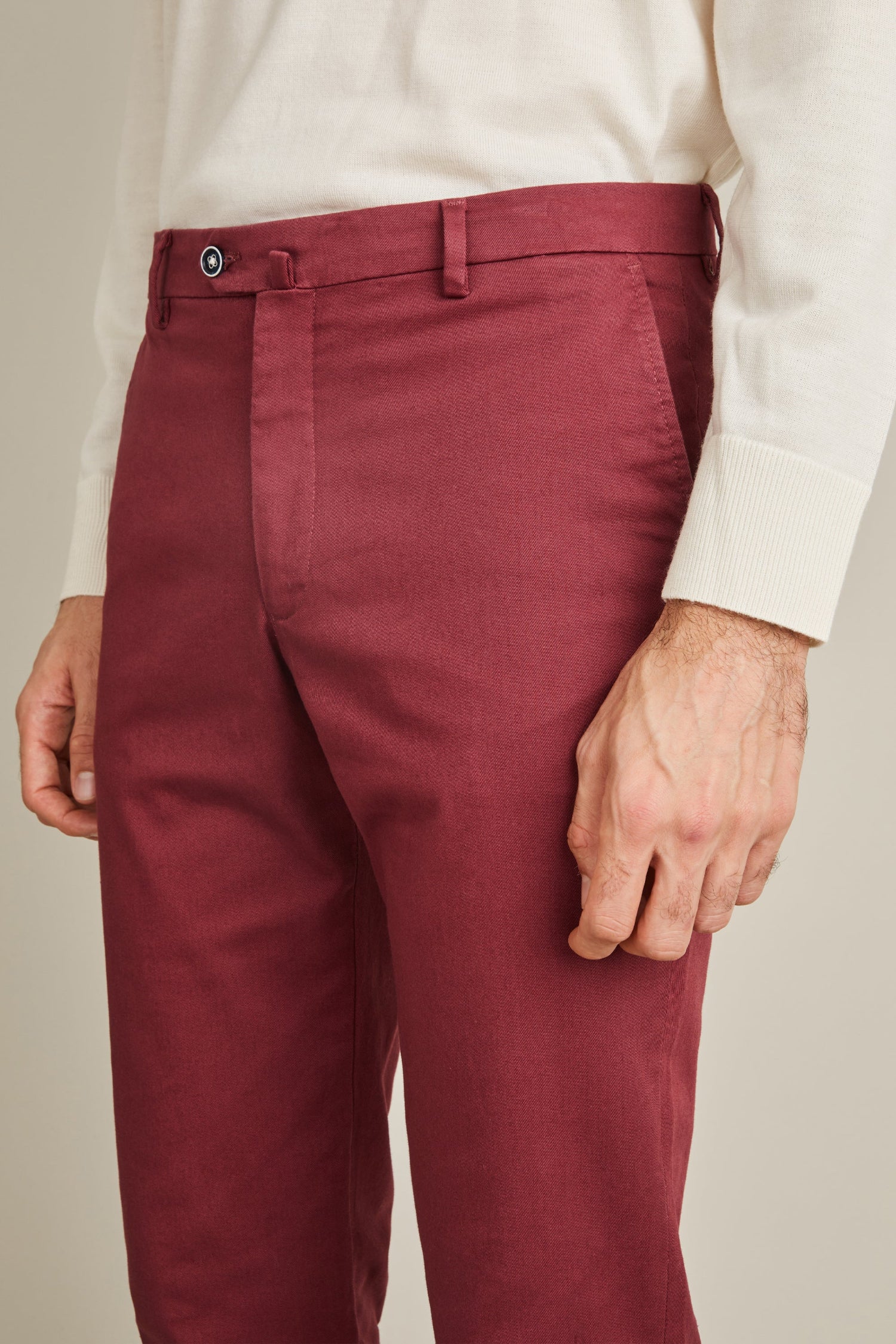 le-pantalon-chinos-homme-chino-bordeaux-fonc-coton-stretch image 5
