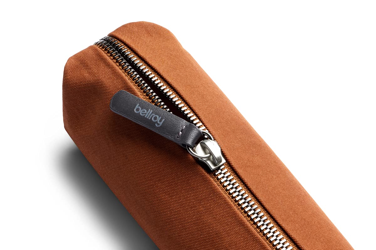 bellroy-pencil-case-trousse-stylos-bronze-tissu-cuir-vide-poche image 4