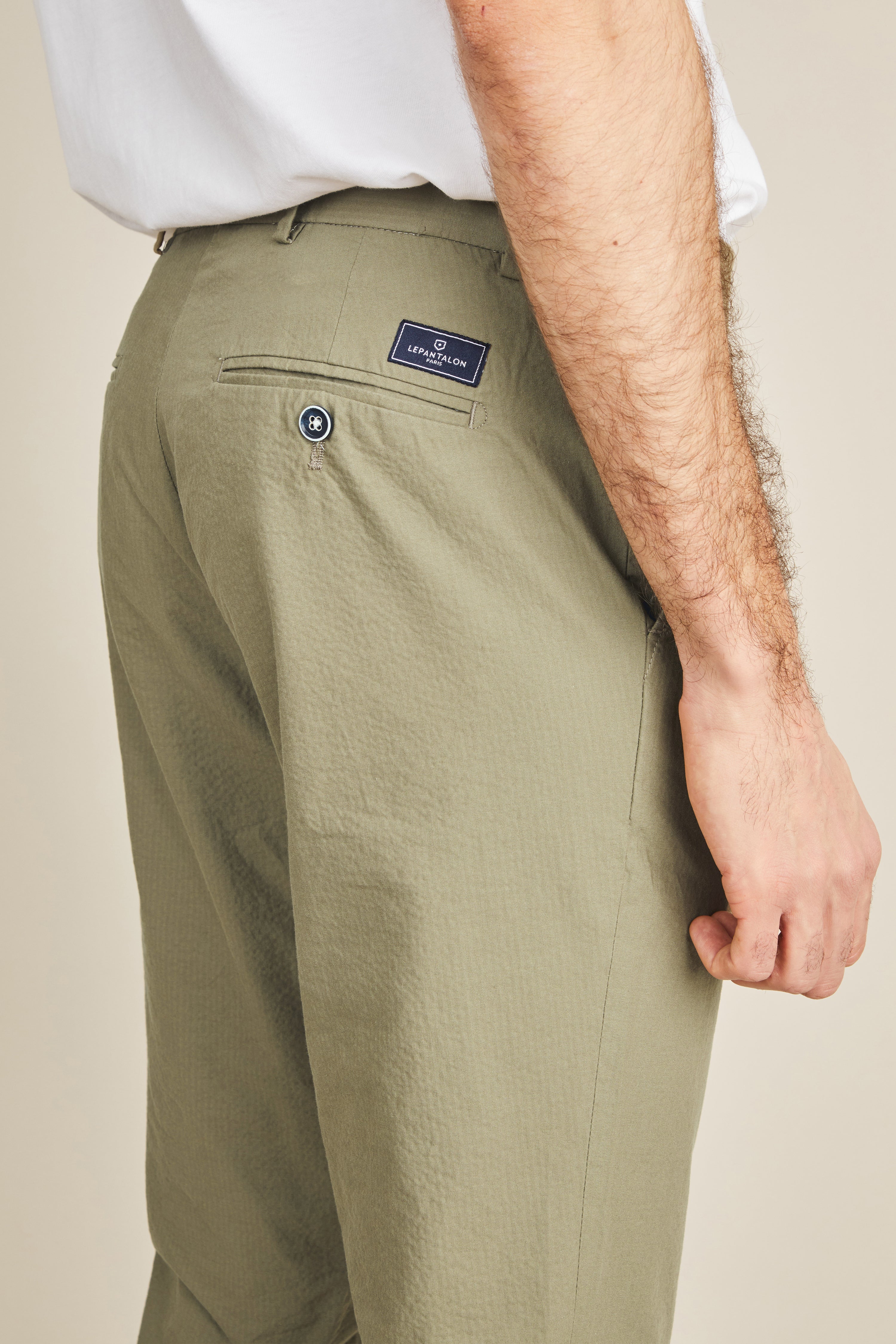 le-pantalon-chinos-homme-chino-seersucker-kaki-coton-t image 3