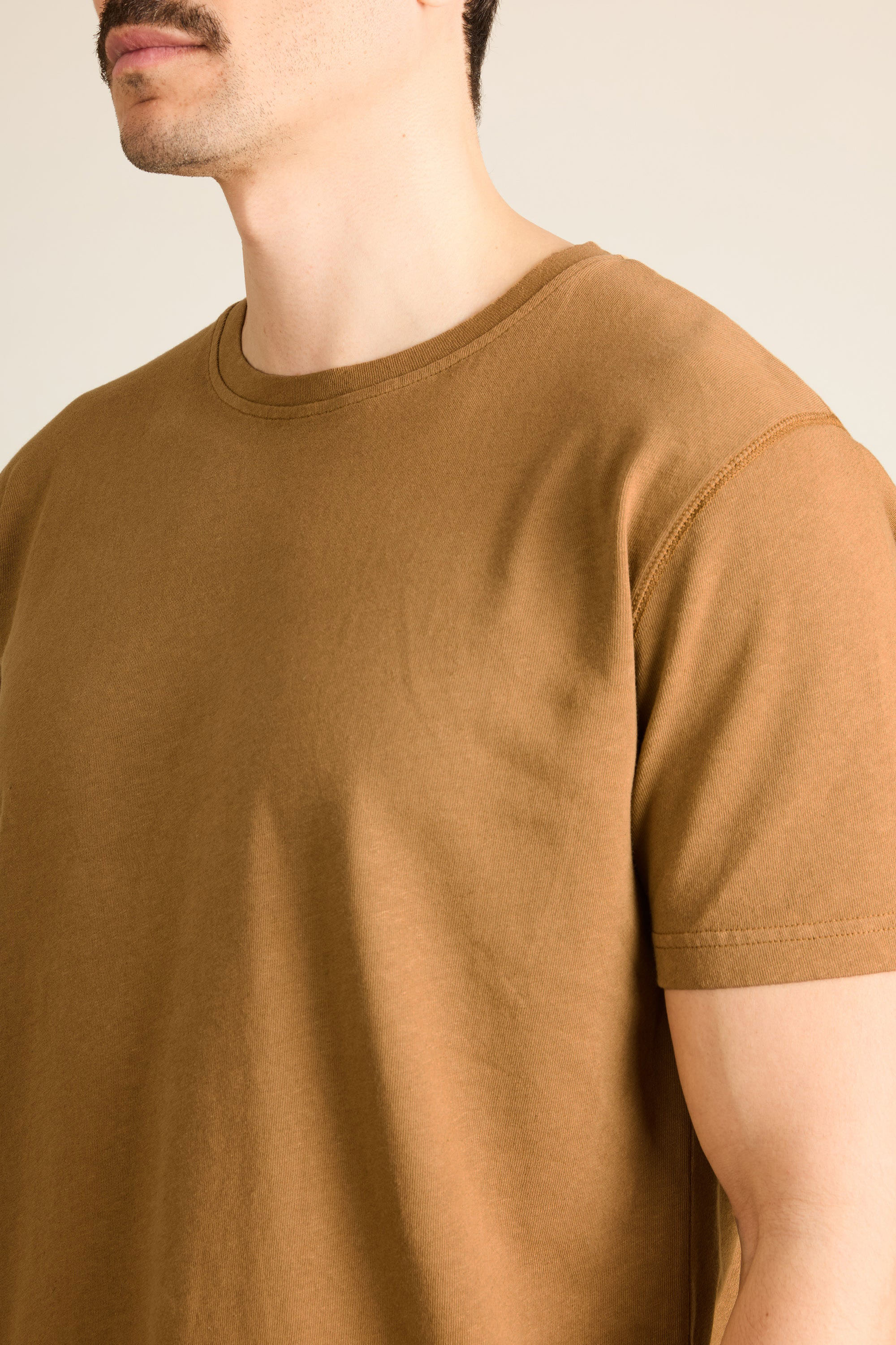 le-pantalon-t-shirts-tee-shirt-coton-lin-caramel-bio image 4