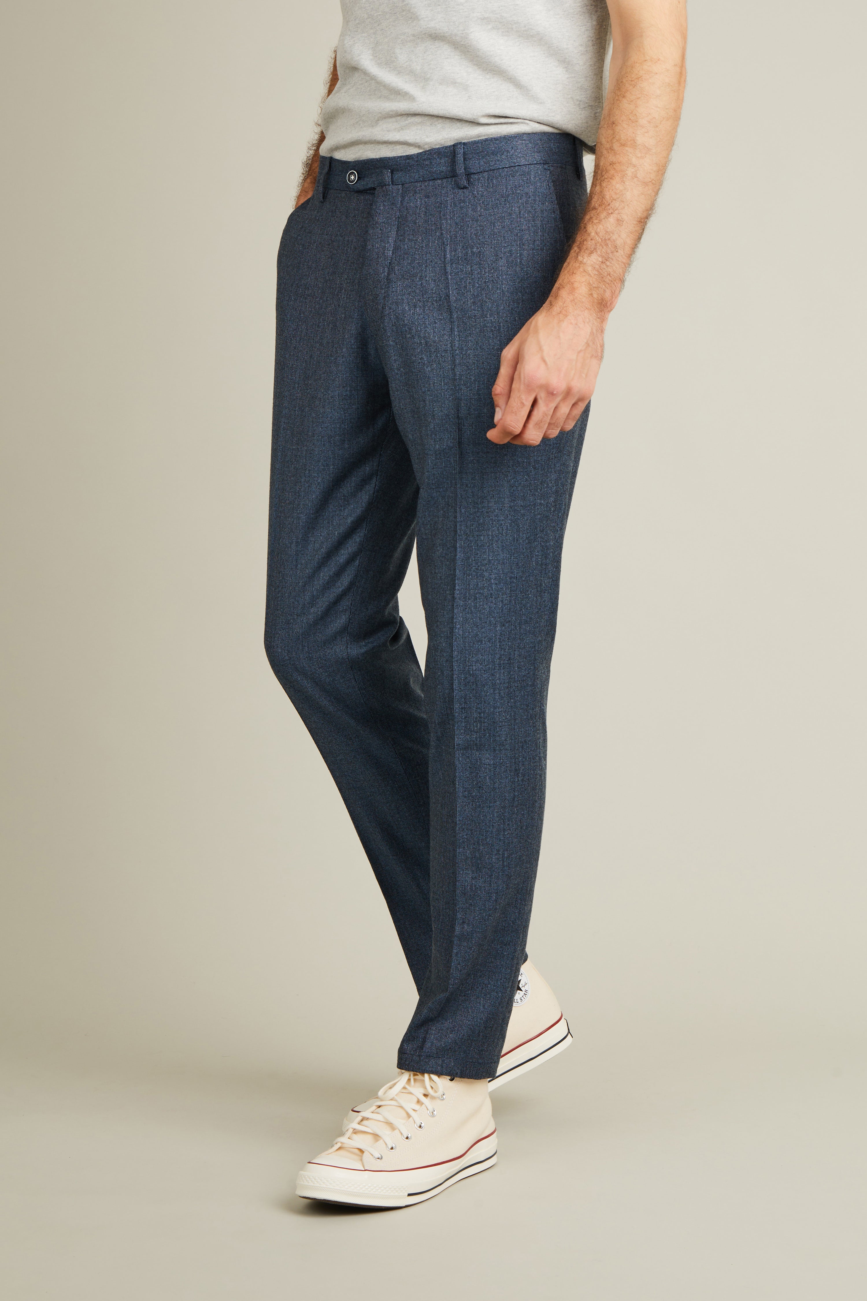 le-pantalon-flanelle-bleu-tweed-pantalon-laine-m-rinos-semi-slim image 4