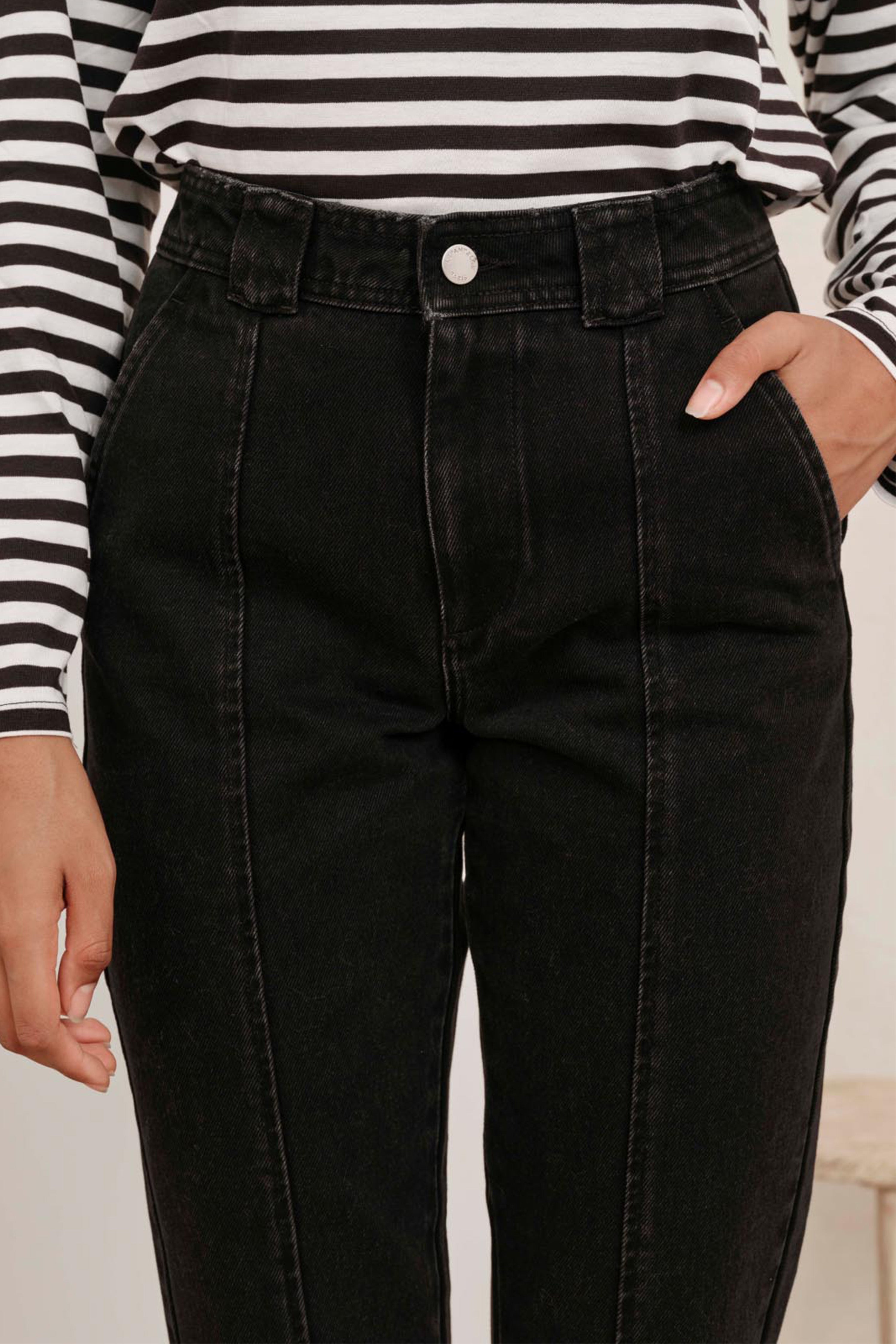 le-pantalon-jean-fm-lpwd-13-jean-carotte-noir-bio image 2