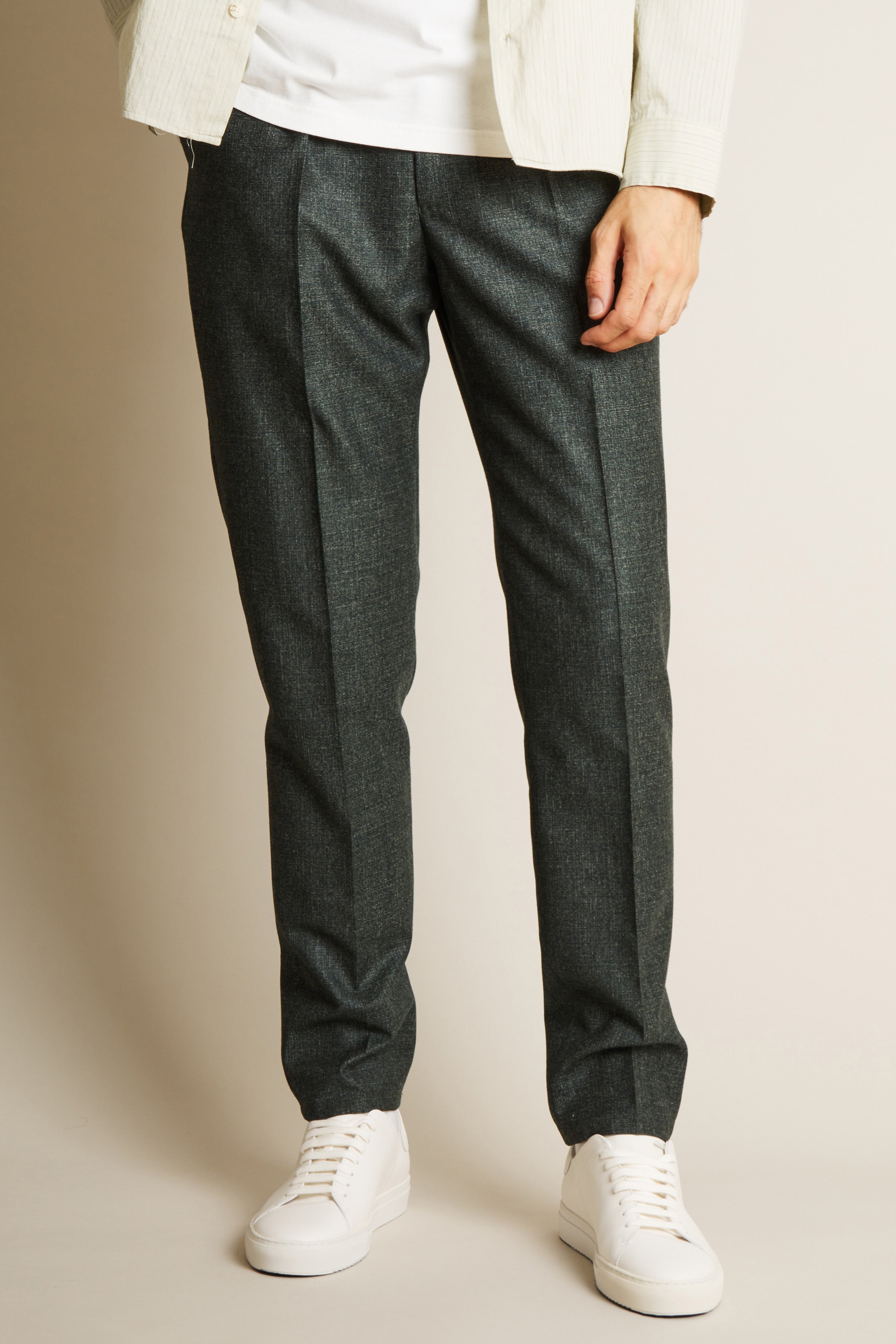 le-pantalon-flanelle-pantalon-pinces-vert-100-laine image 7