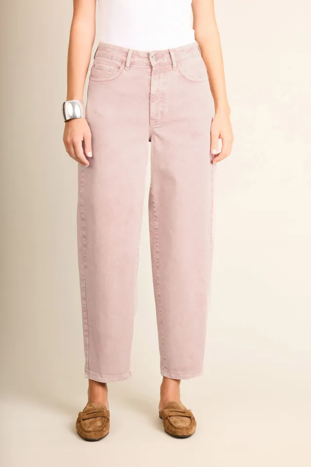 le-pantalon-jean-balloon-ice-pink-jean-rose-large-femme image 1