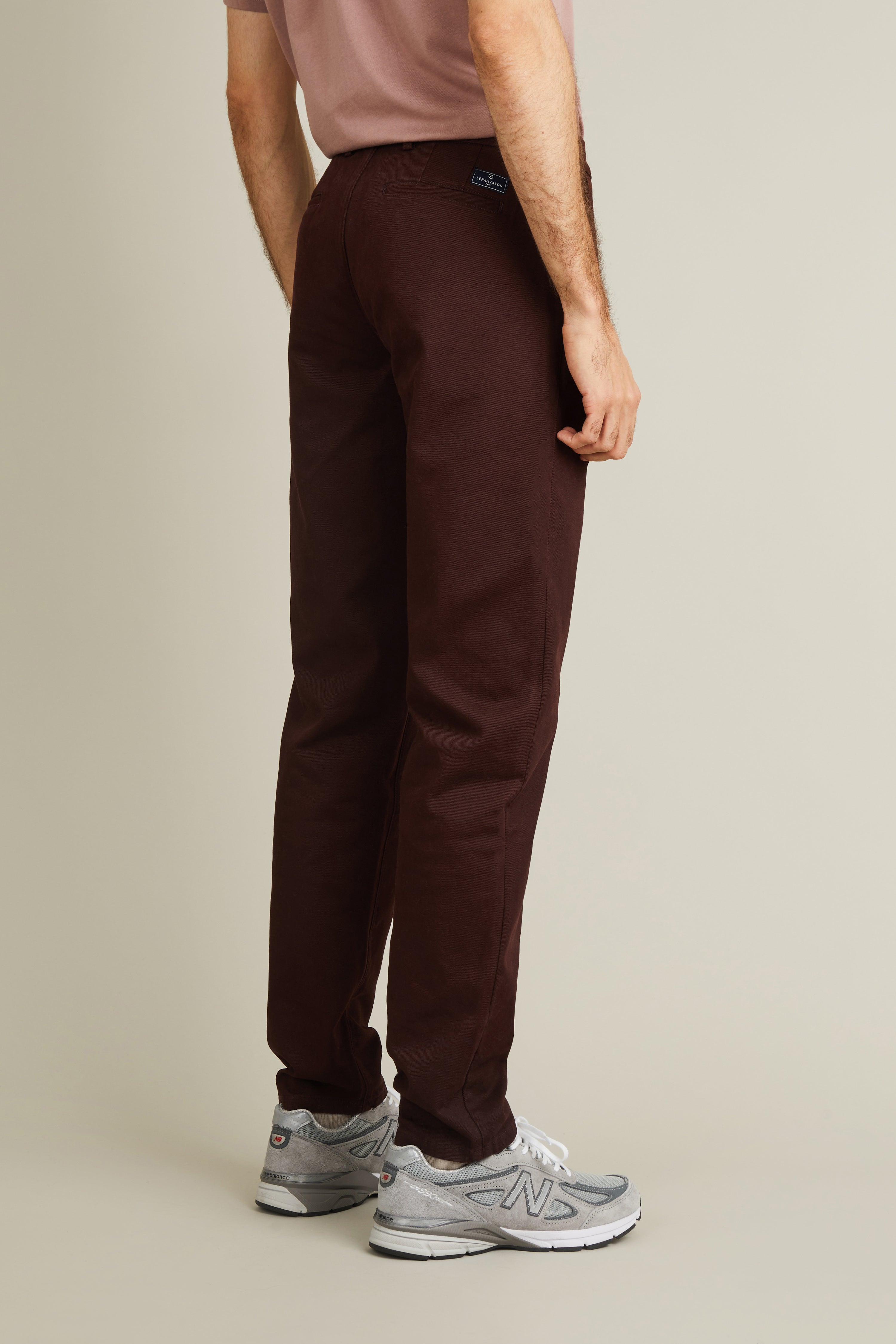 le-pantalon-chinos-homme-chino-droit-bordeaux-coton image 4