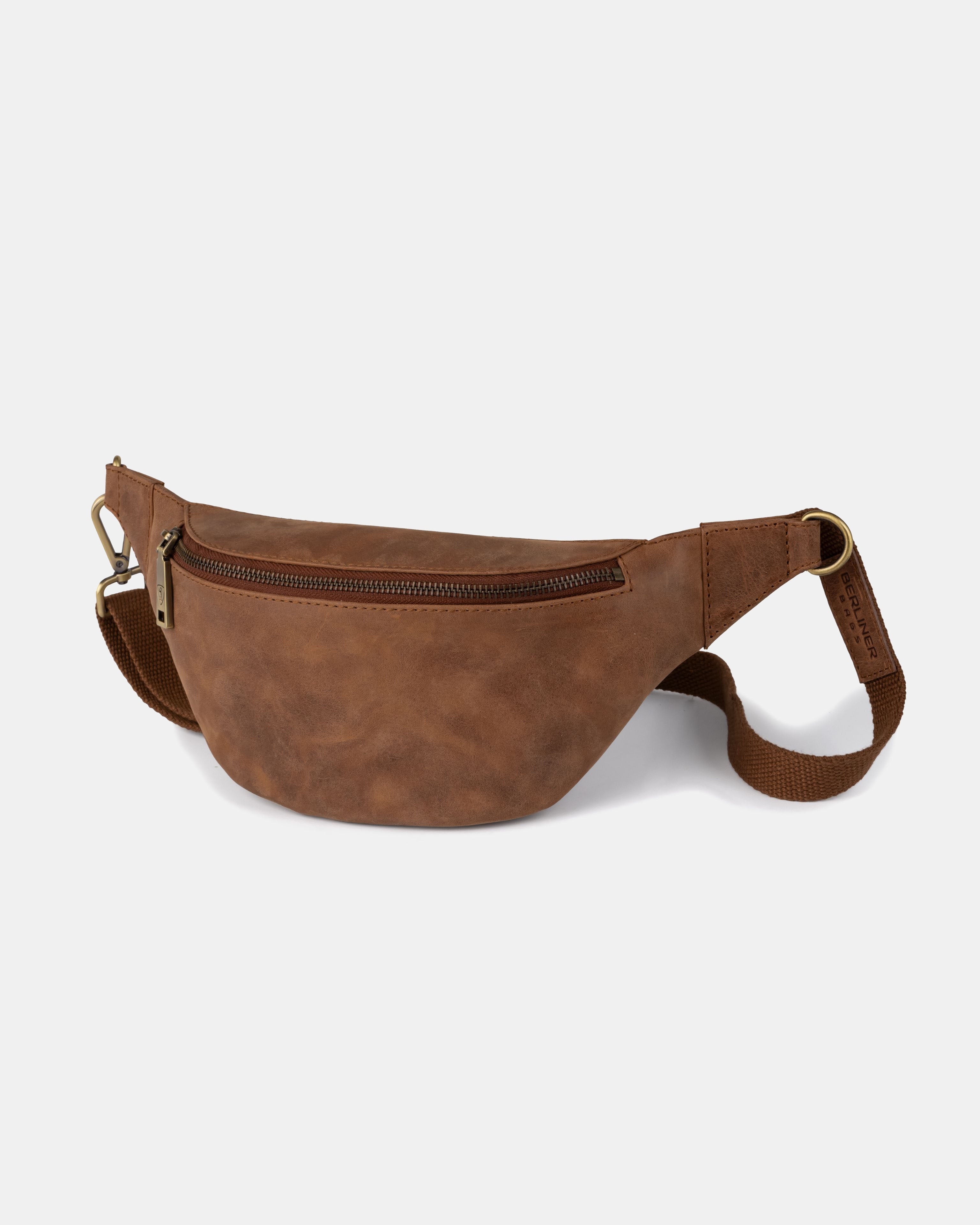 berliner-bags-kai-xl-sac-banane-camel-cuir-vintage image 2