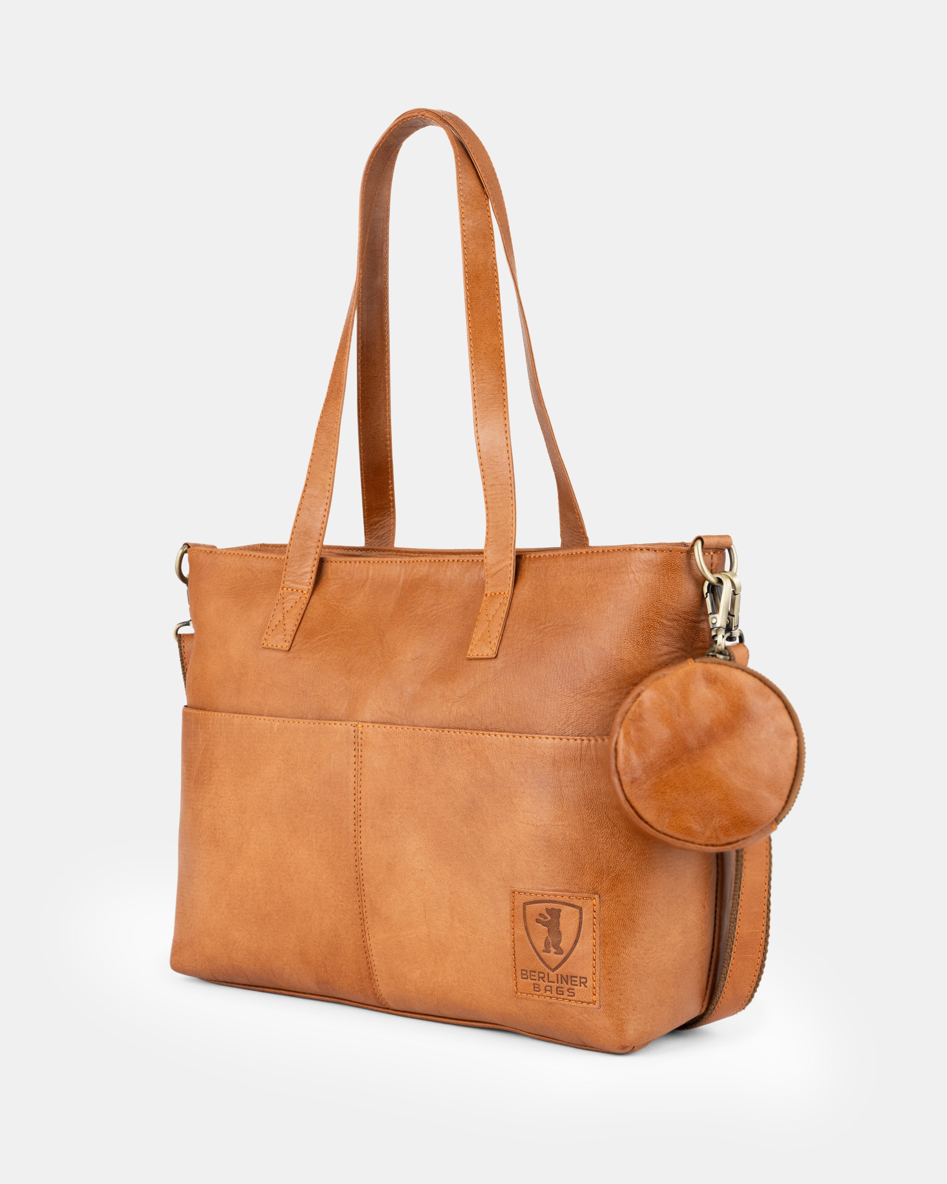 berliner-bags-julia-sac-main-marron-vintage-cuir image 2