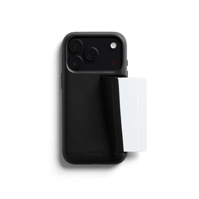 bellroy-phone-case-3-card-coque-iphone-17-pro-cuir-noir image 1
