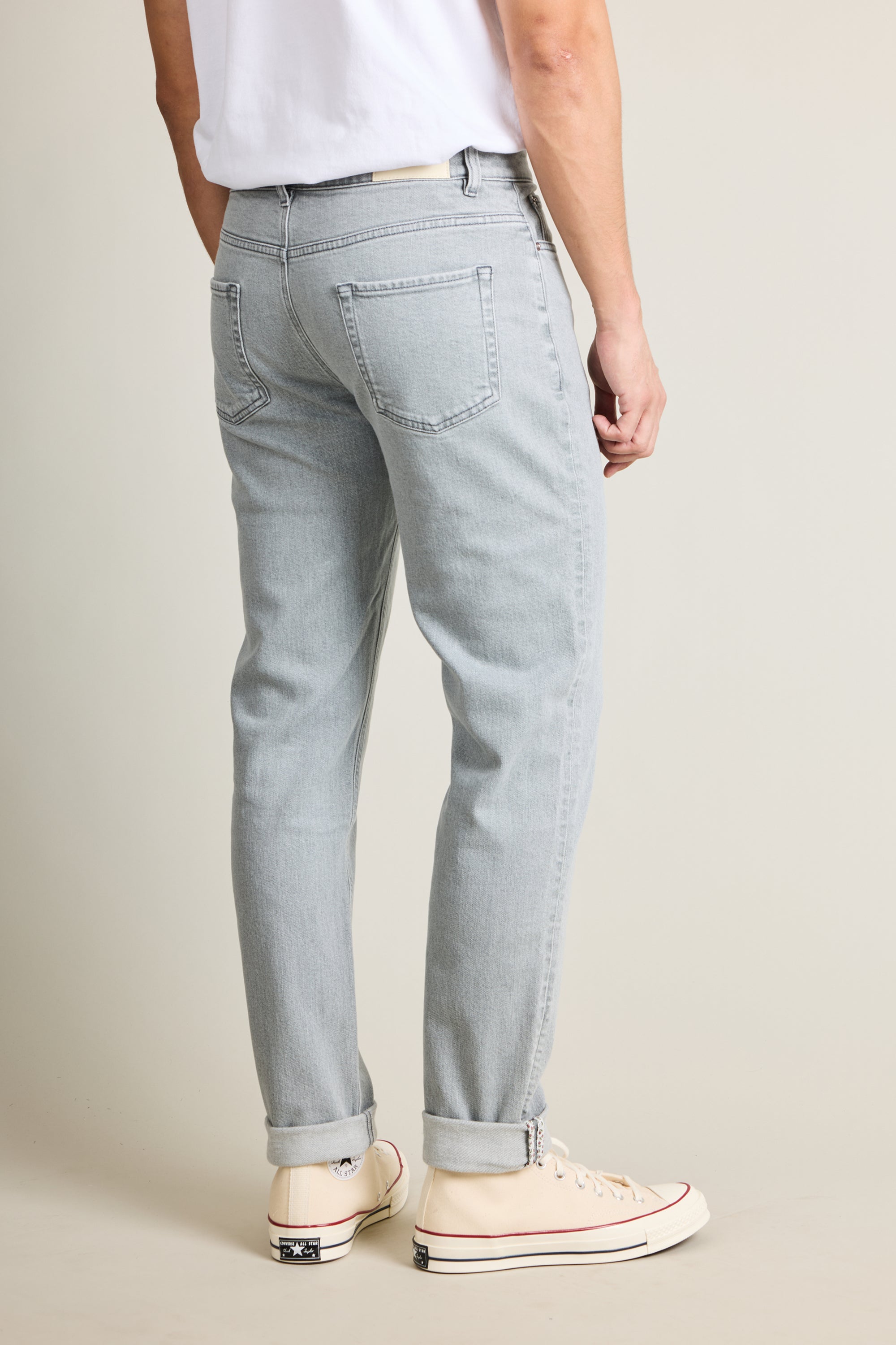 le-pantalon-jean-classique-gris-jean-homme-semi-slim image 4
