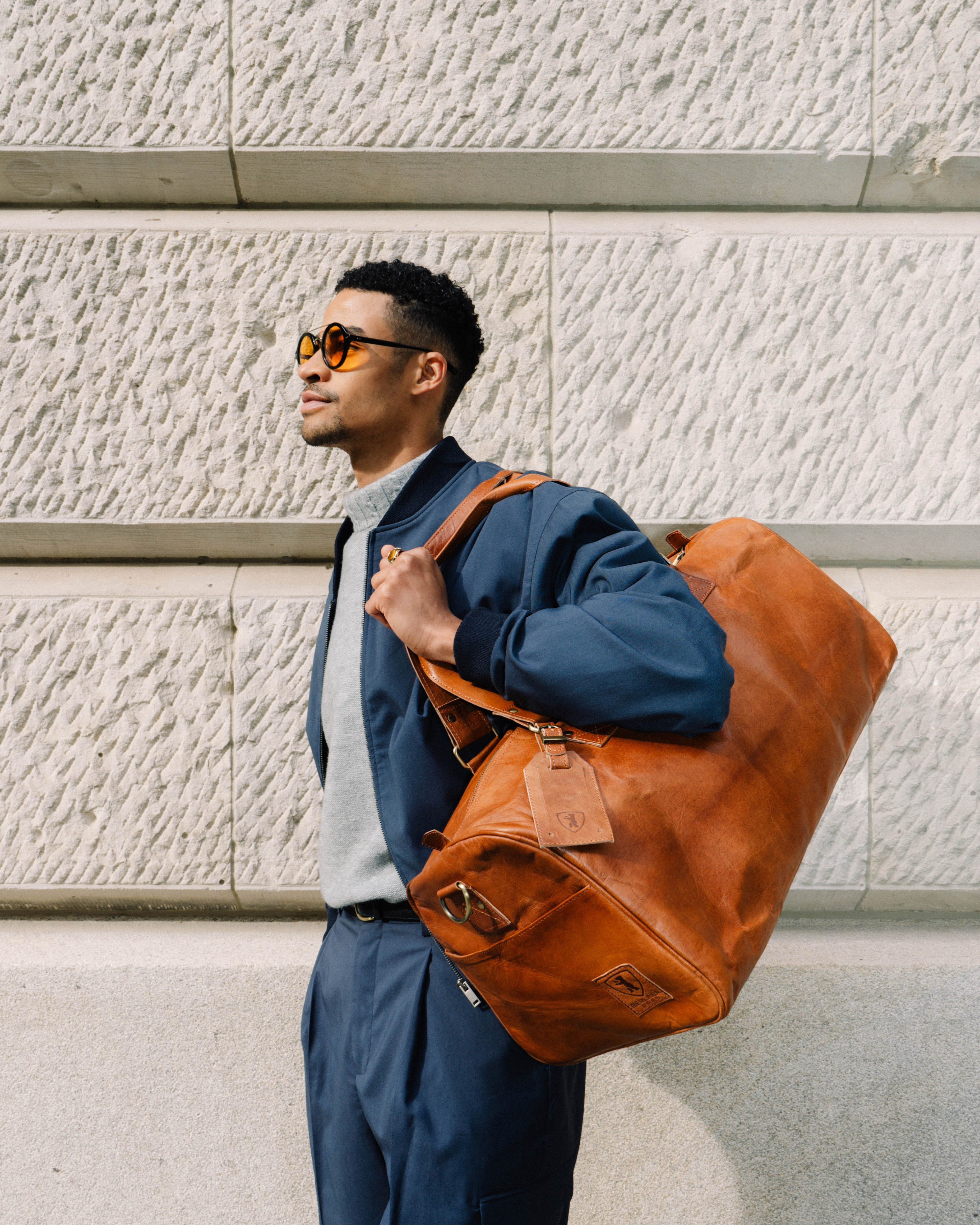 berliner-bags-oslo-sac-voyage-cuir-marron-vintage-week-end image 8