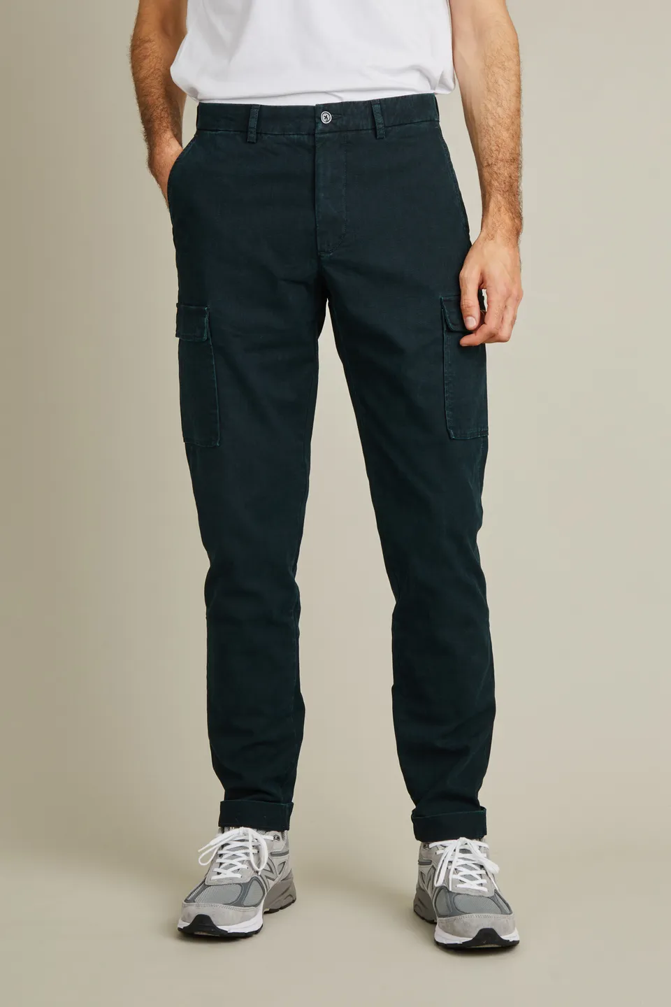 le-pantalon-cargo-vert-pantalon-homme-coupe-carotte image 1